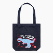 Home of Dinos Denim Tote Bag