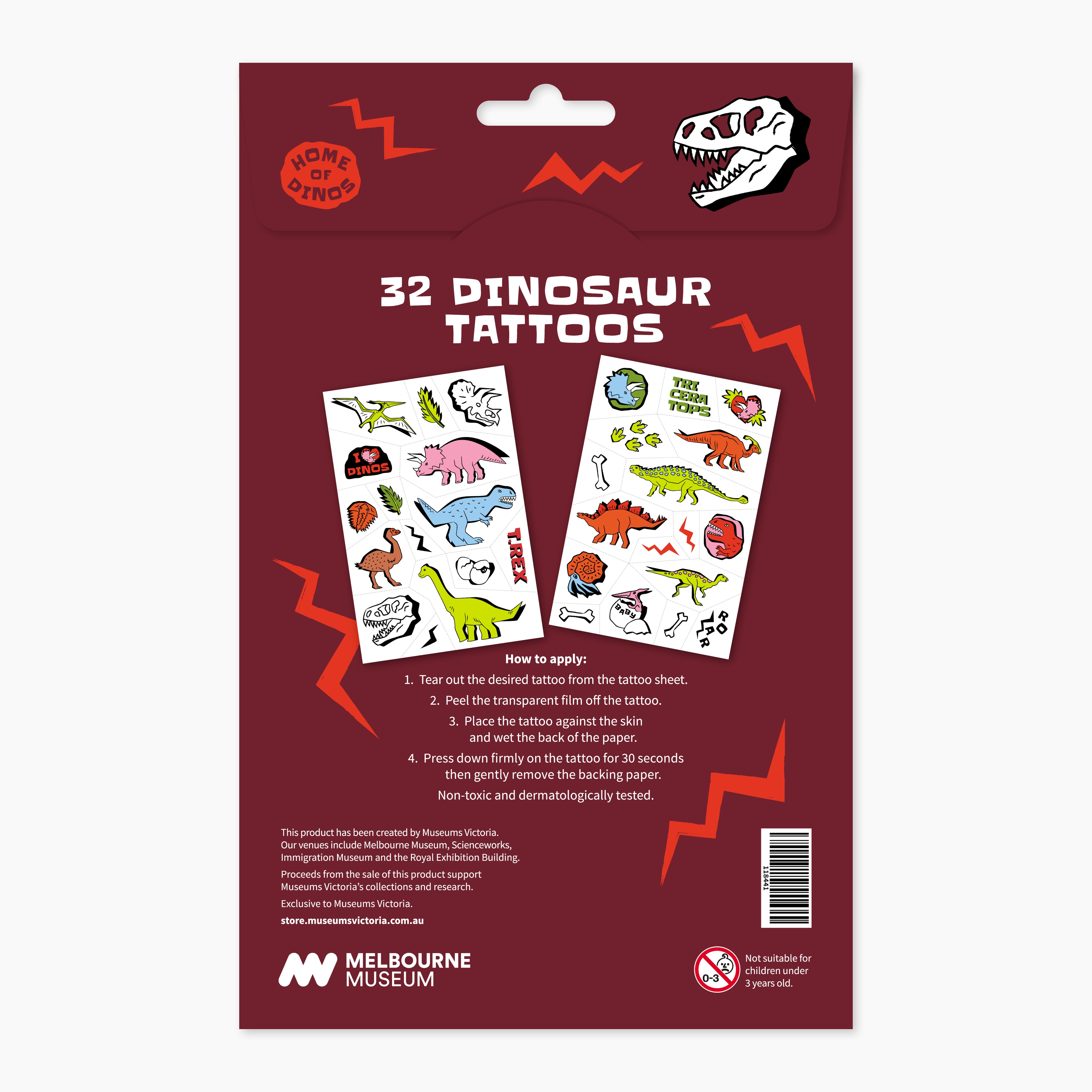 Home of Dinos Temporary Tattoos