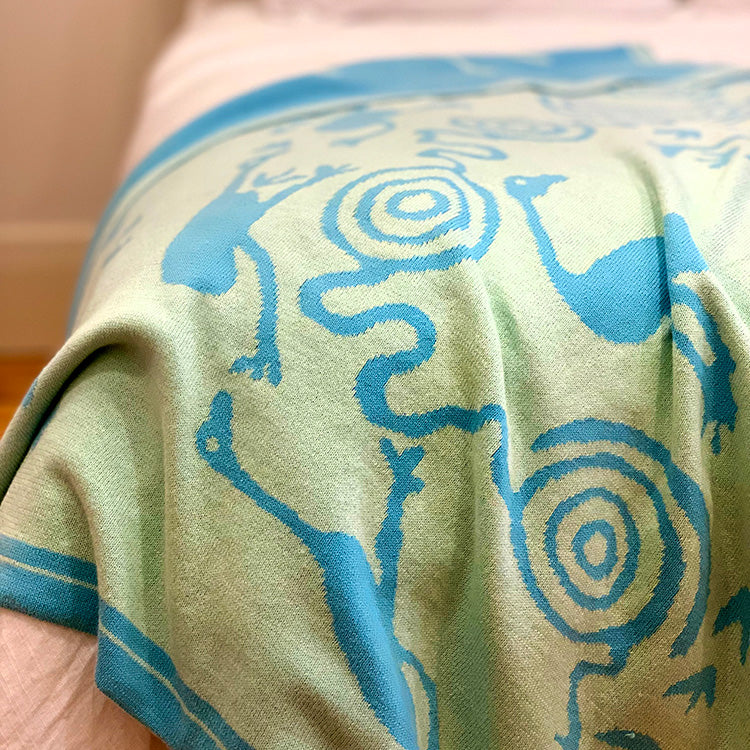 Cedric Varcoe Baby Blanket - Blue Emu