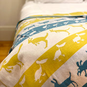 Cedric Varcoe Baby Blanket - Yellow Animals