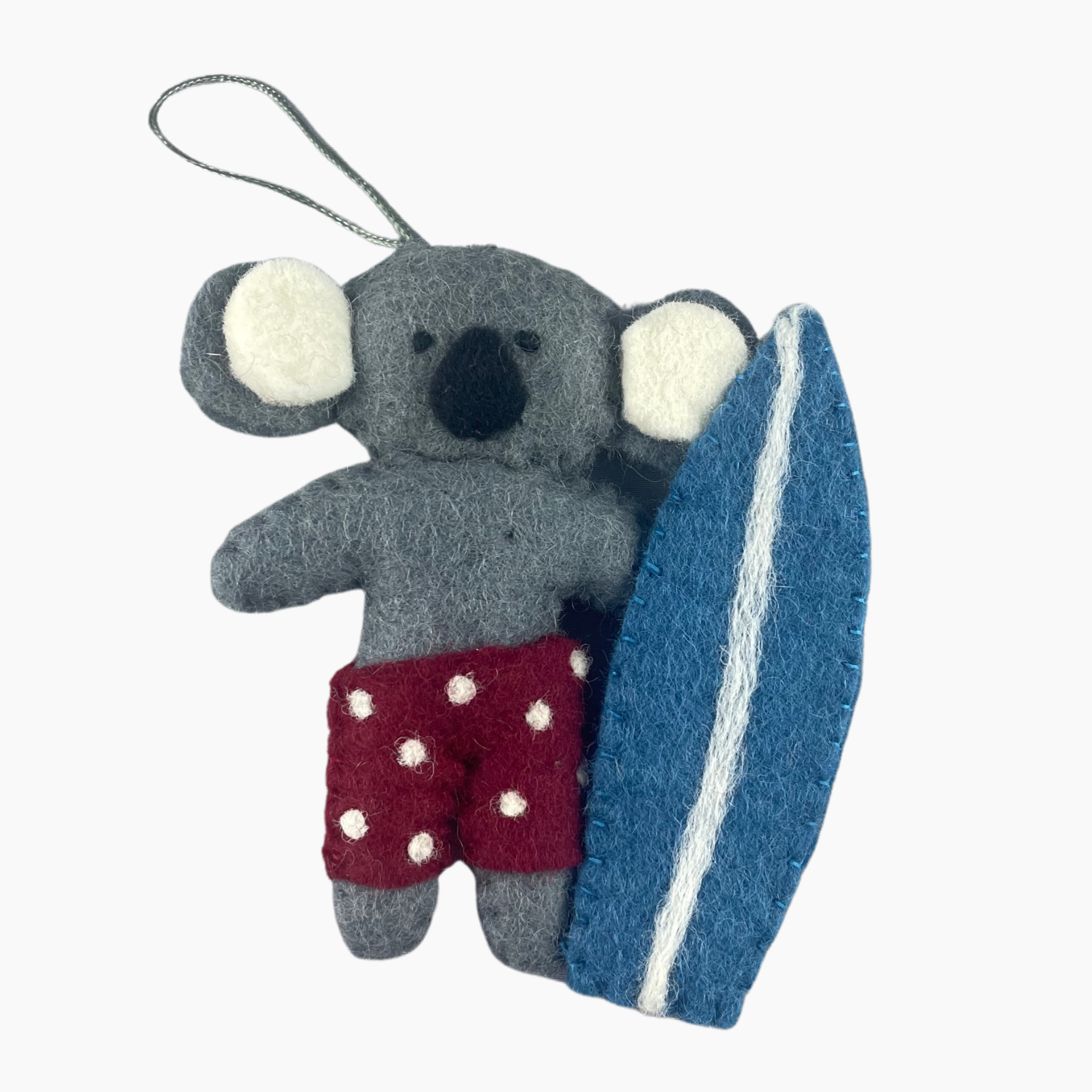 Surfing Koala Ornament