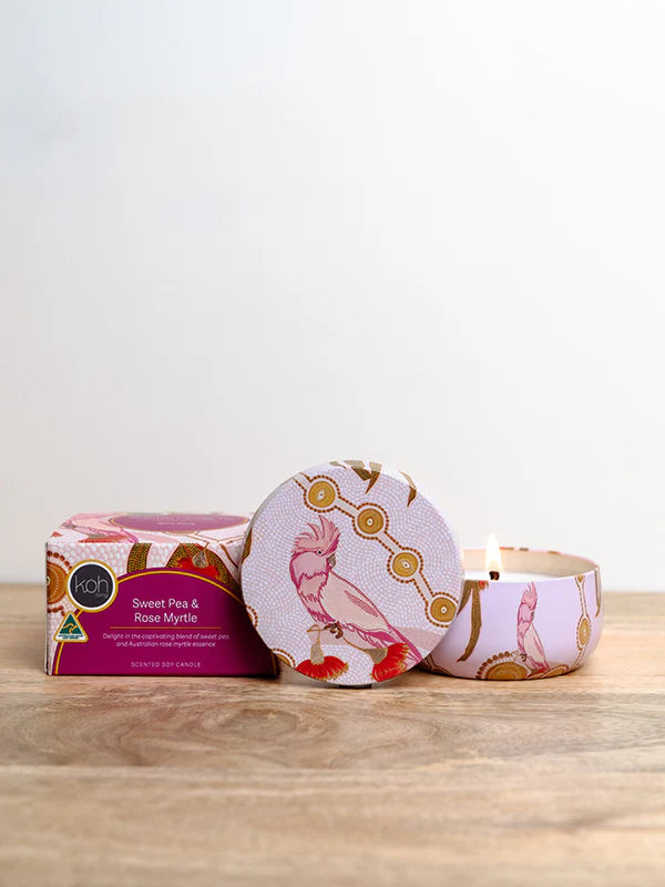 Sweet Pea & Rose Myrtle Candle Tin