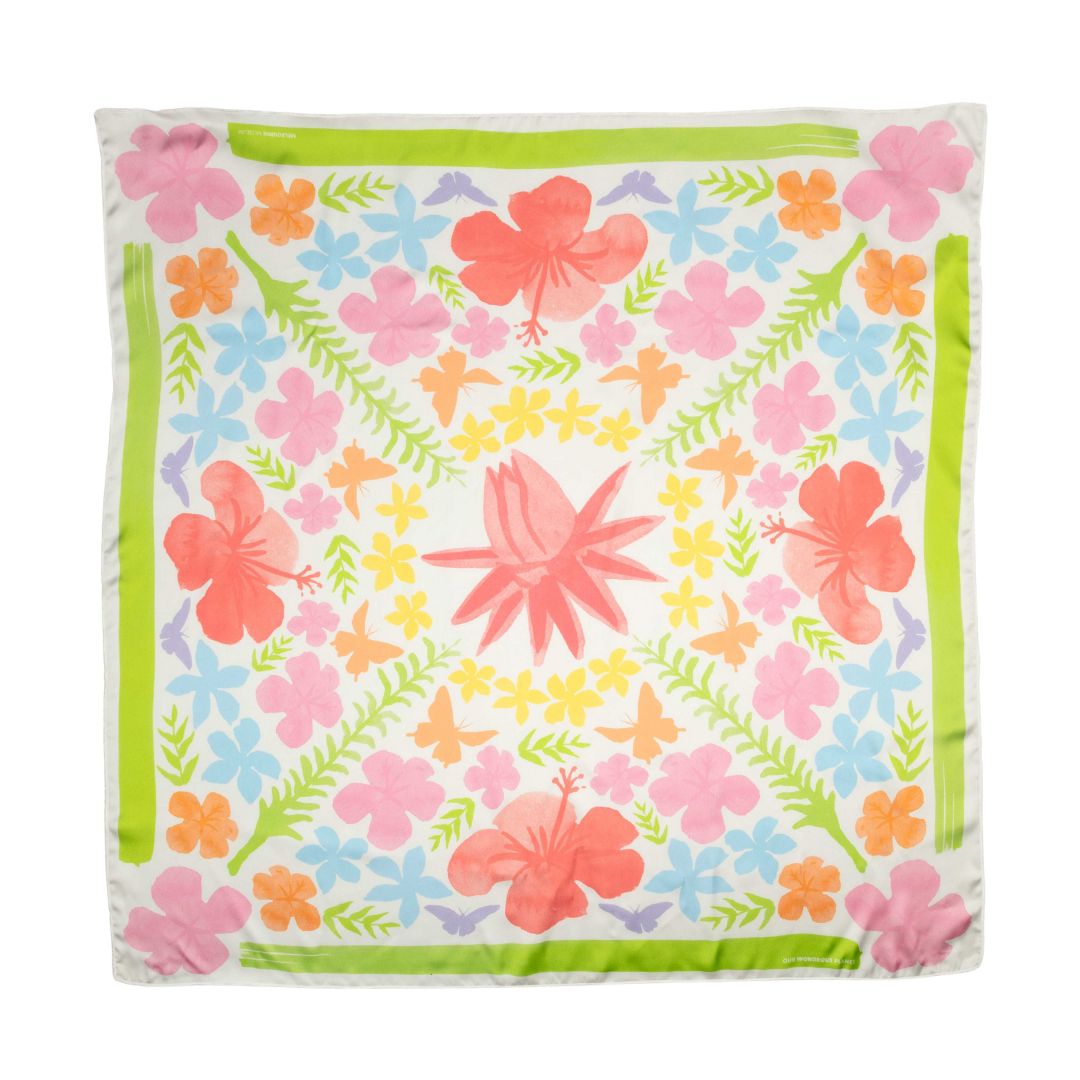 Our Wondrous Planet Exhibition Silk Scarf