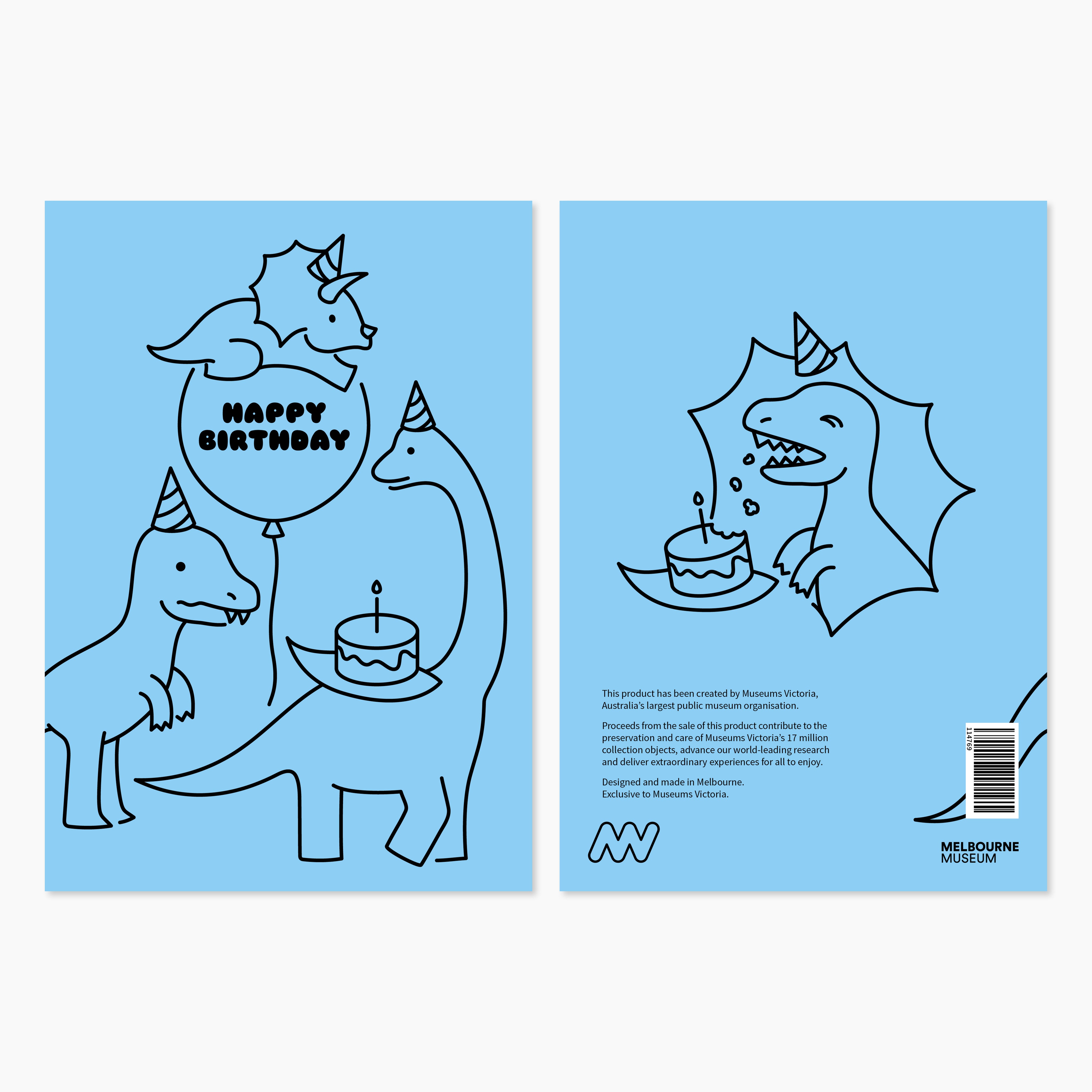 Melbourne Museum Animated Dinosaur Greeting Cards