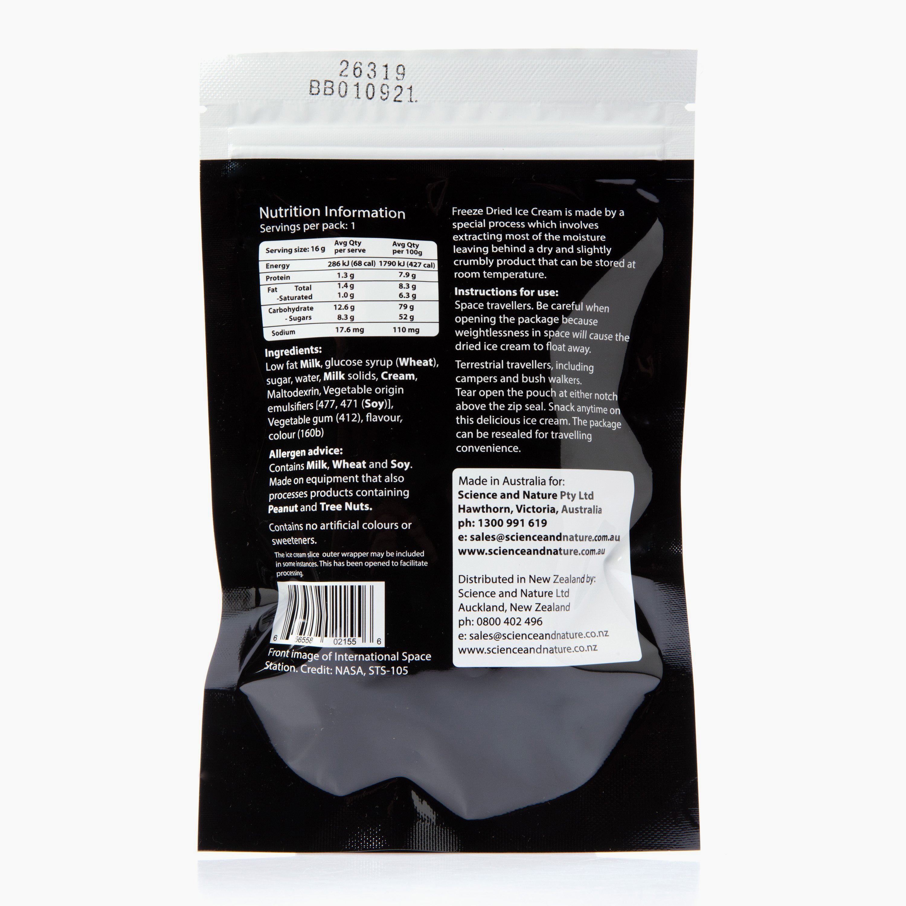 Freeze Dried Ice Cream - Astronaut Snack