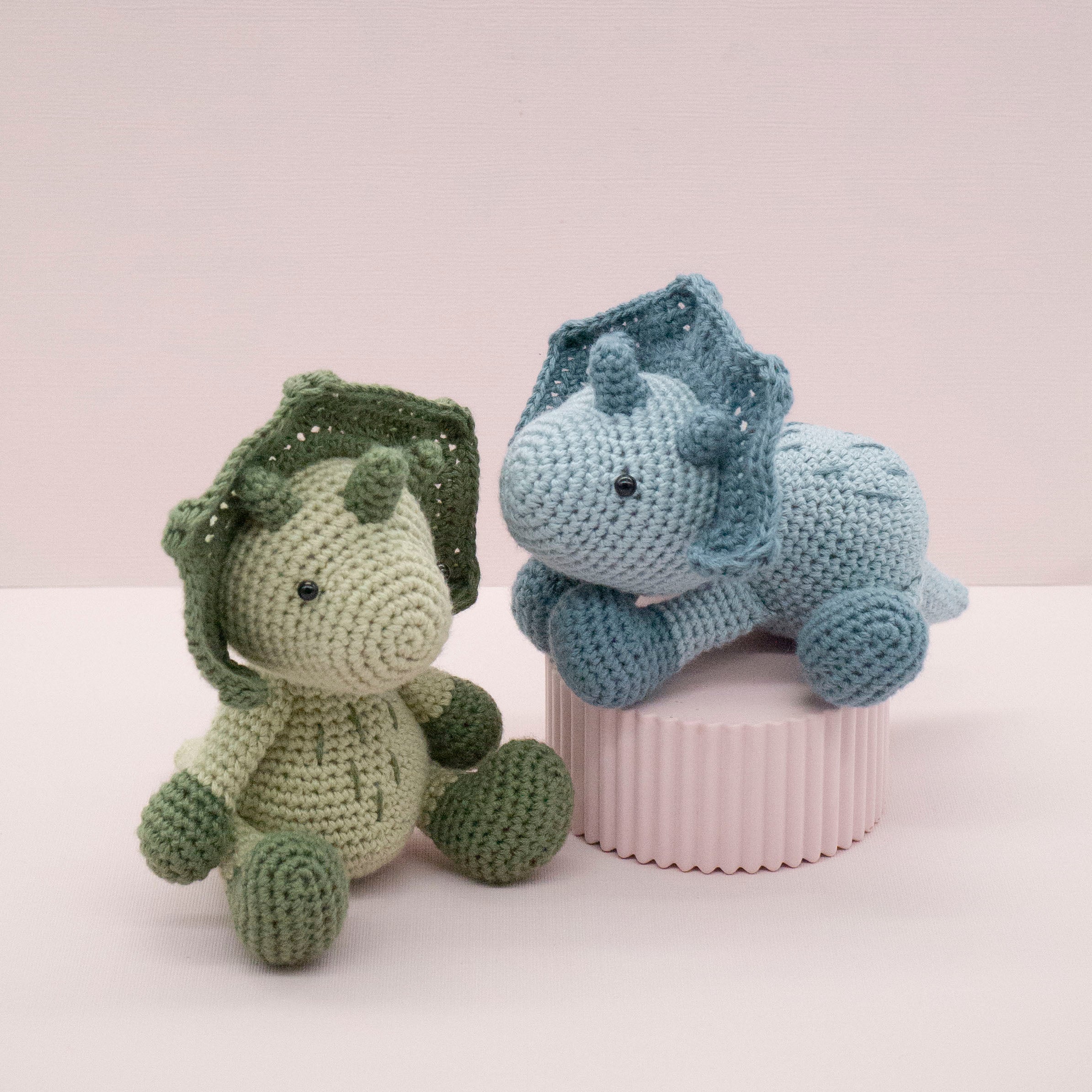 Crochet Your Own Triceratops: Blue Standing