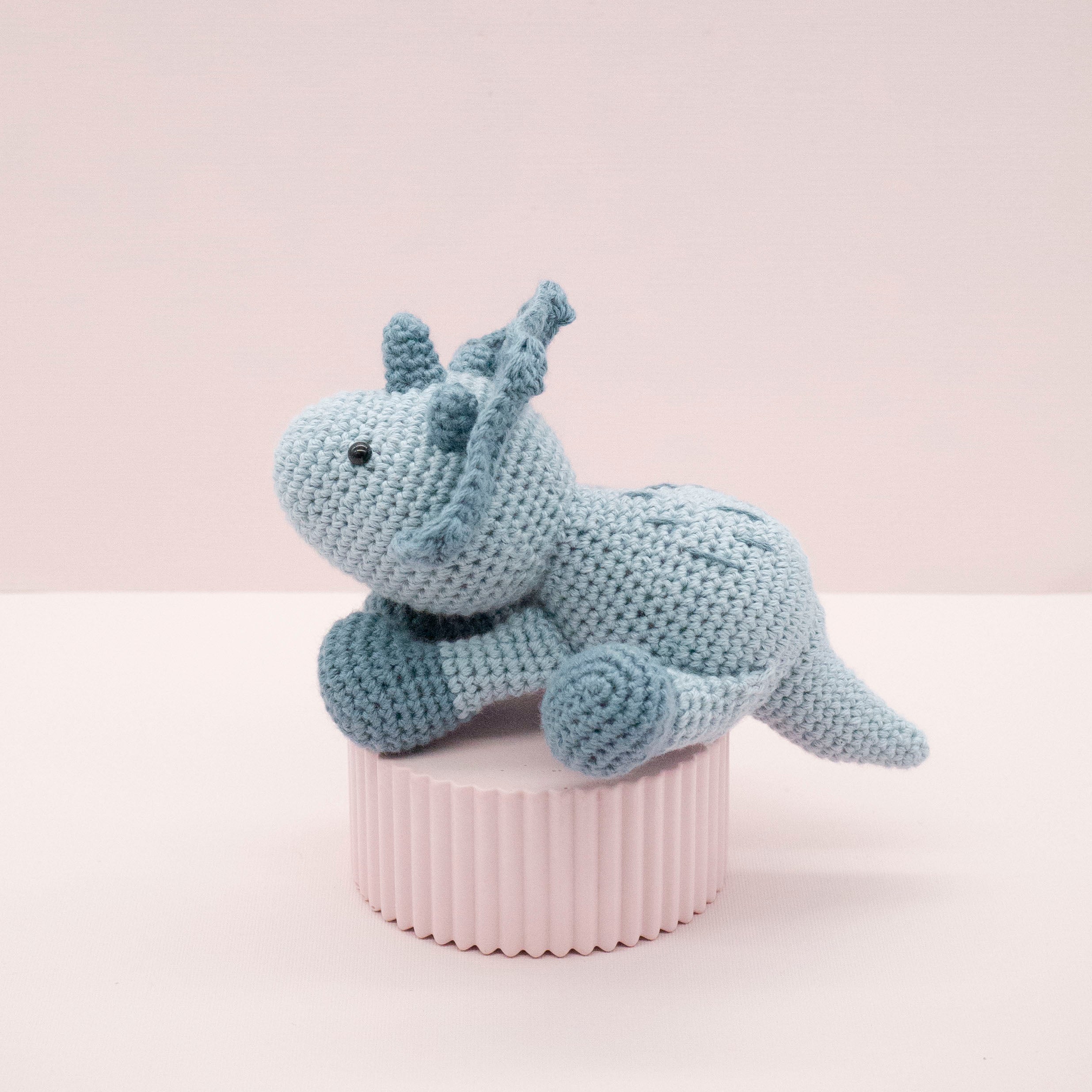 Crochet Your Own Triceratops: Blue Standing