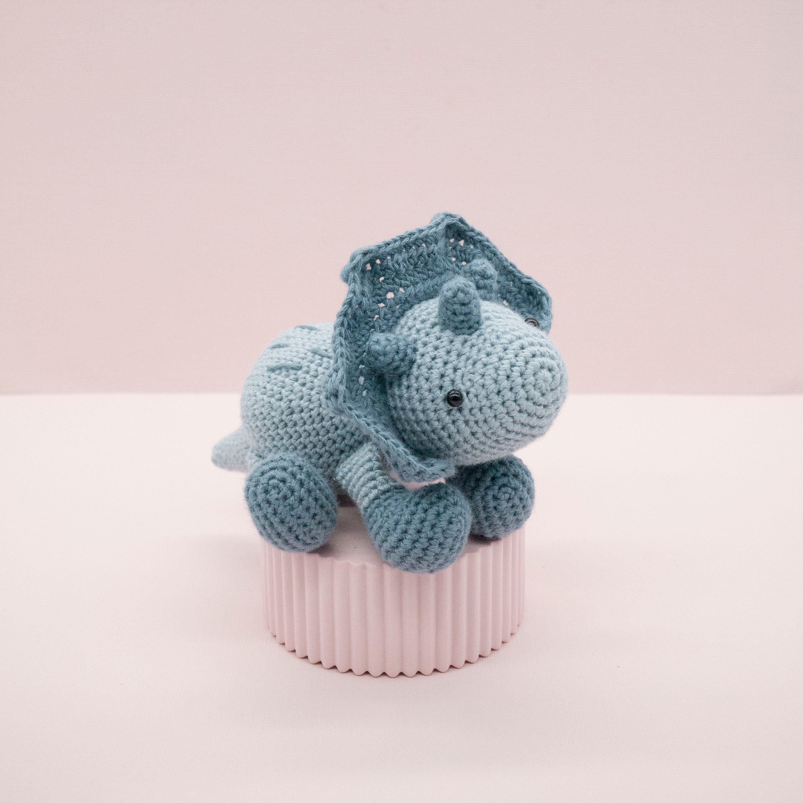 Crochet Your Own Triceratops: Blue Standing