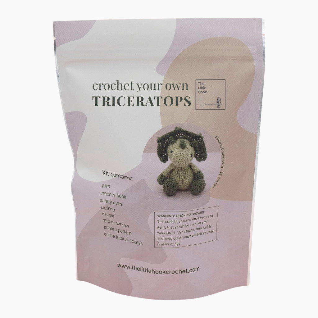 Crochet Your Own Triceratops: Green Sitting