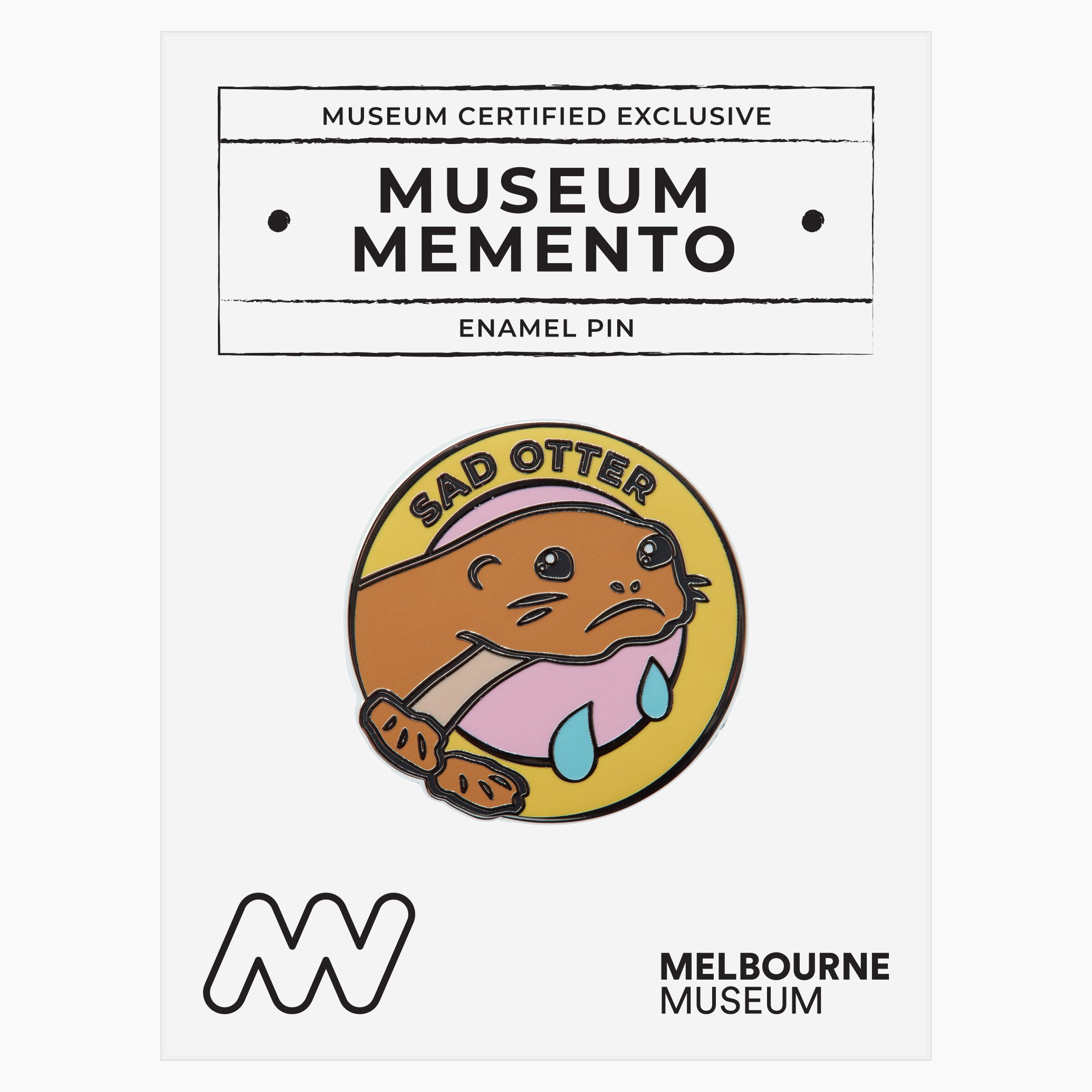 Sad Otter Enamel Pin