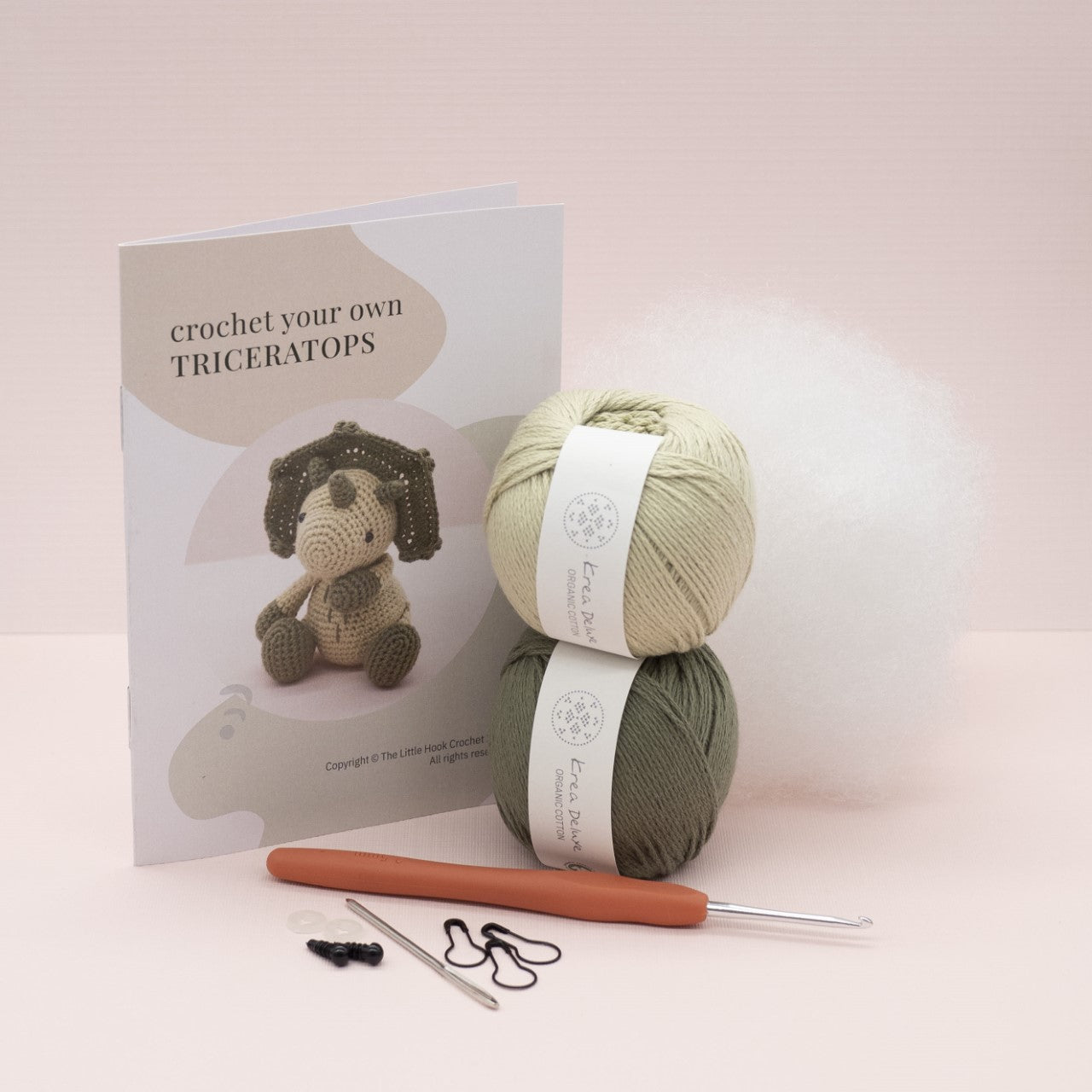 Crochet Your Own Triceratops: Green Sitting