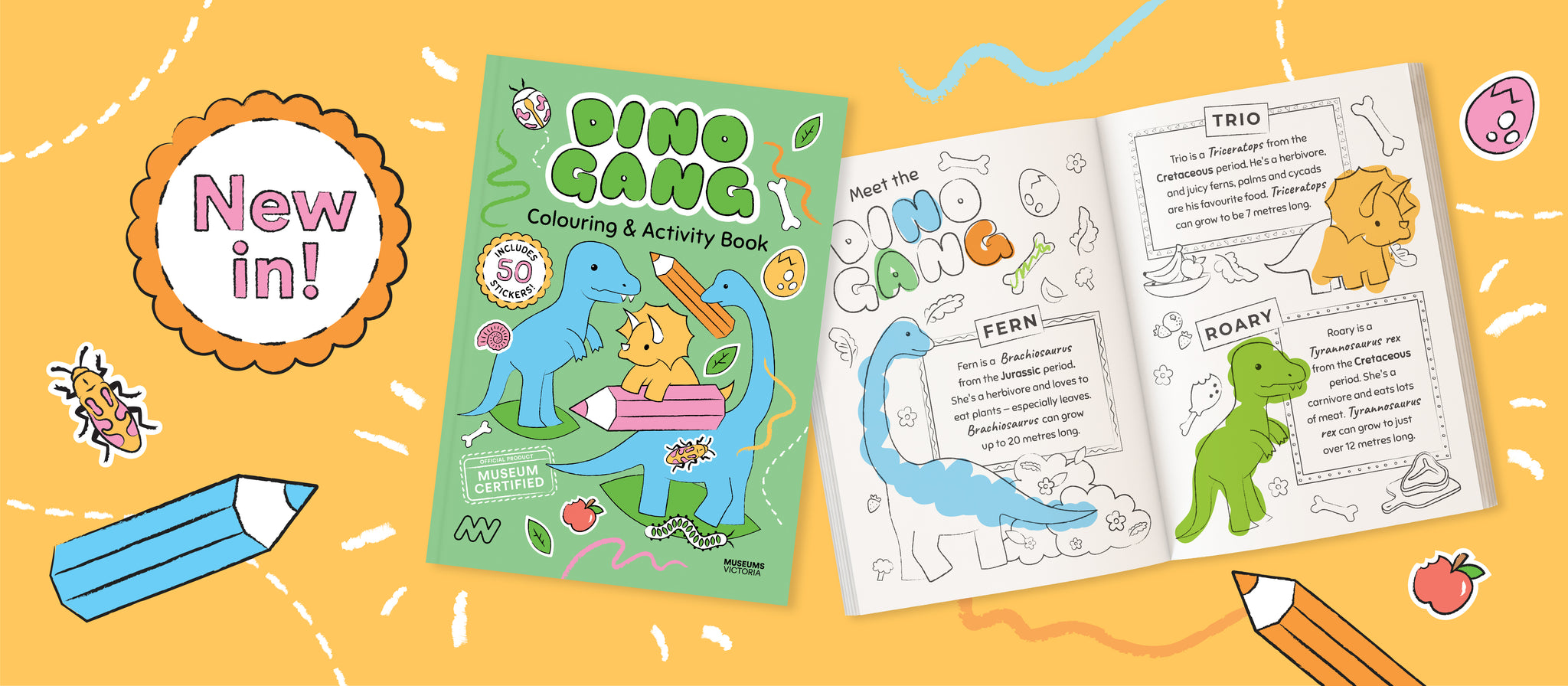 New Release: Dino Gang Colouring & Activity Book
