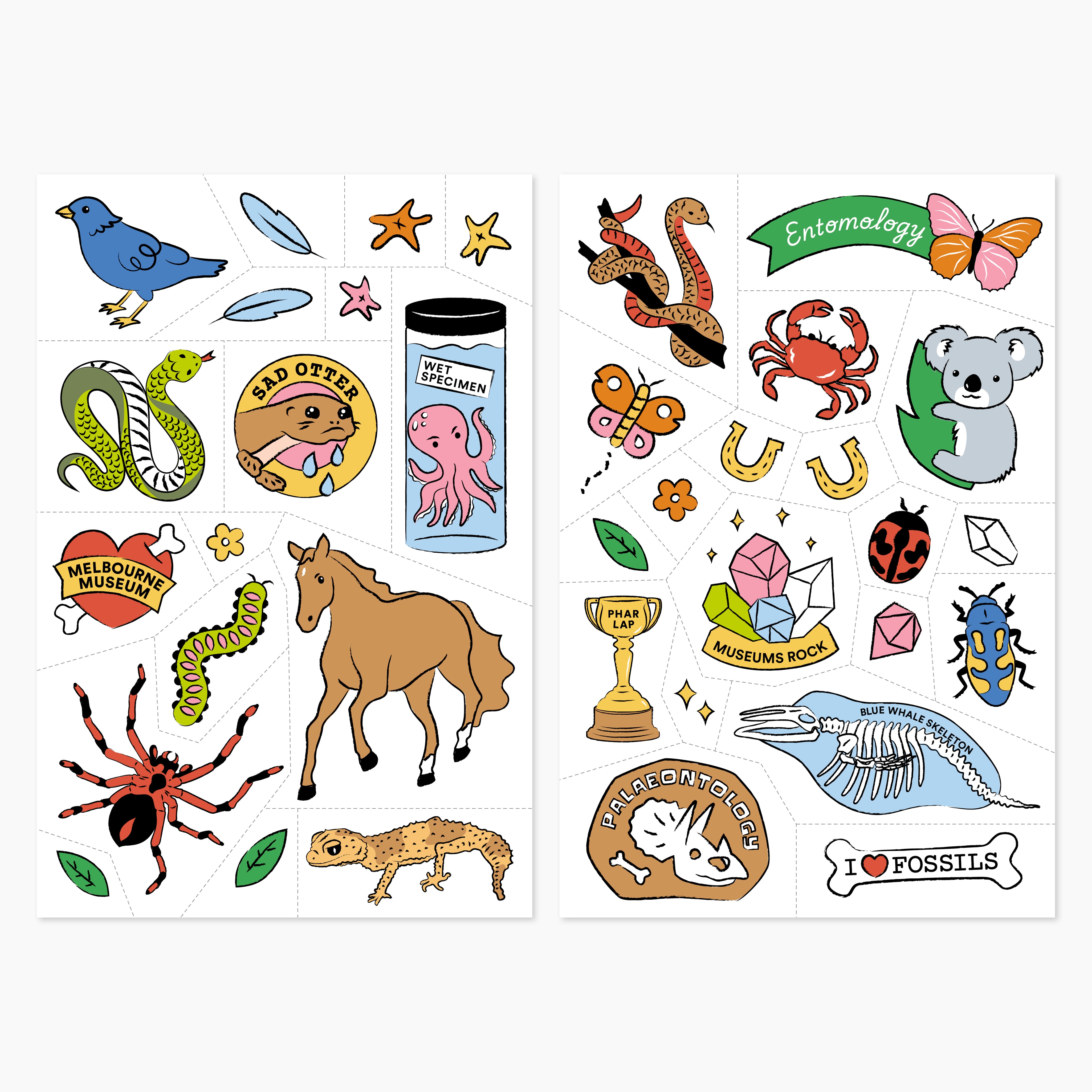 Museum Icons & Objects Temporary Tattoos