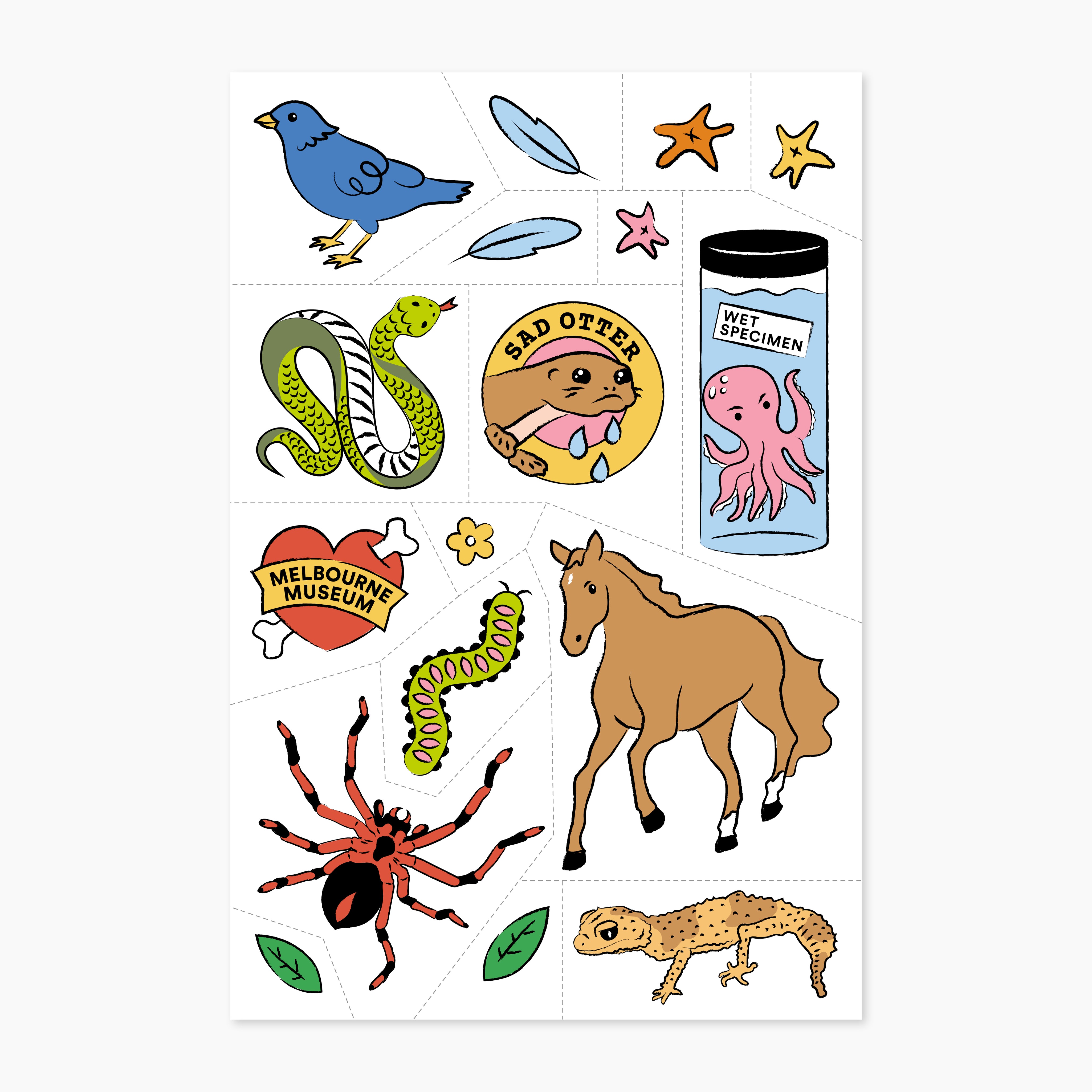 Museum Icons & Objects Temporary Tattoos