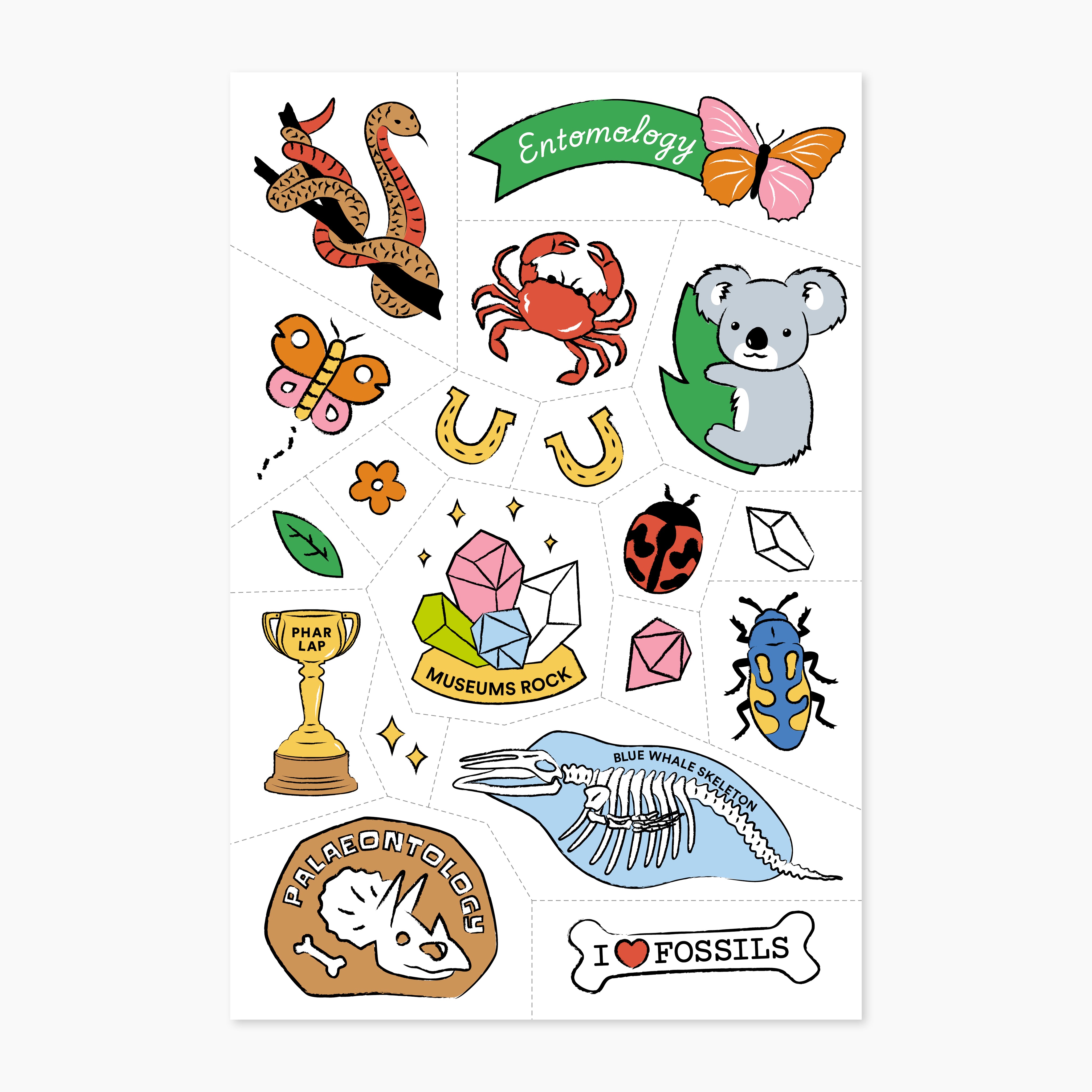 Museum Icons & Objects Temporary Tattoos