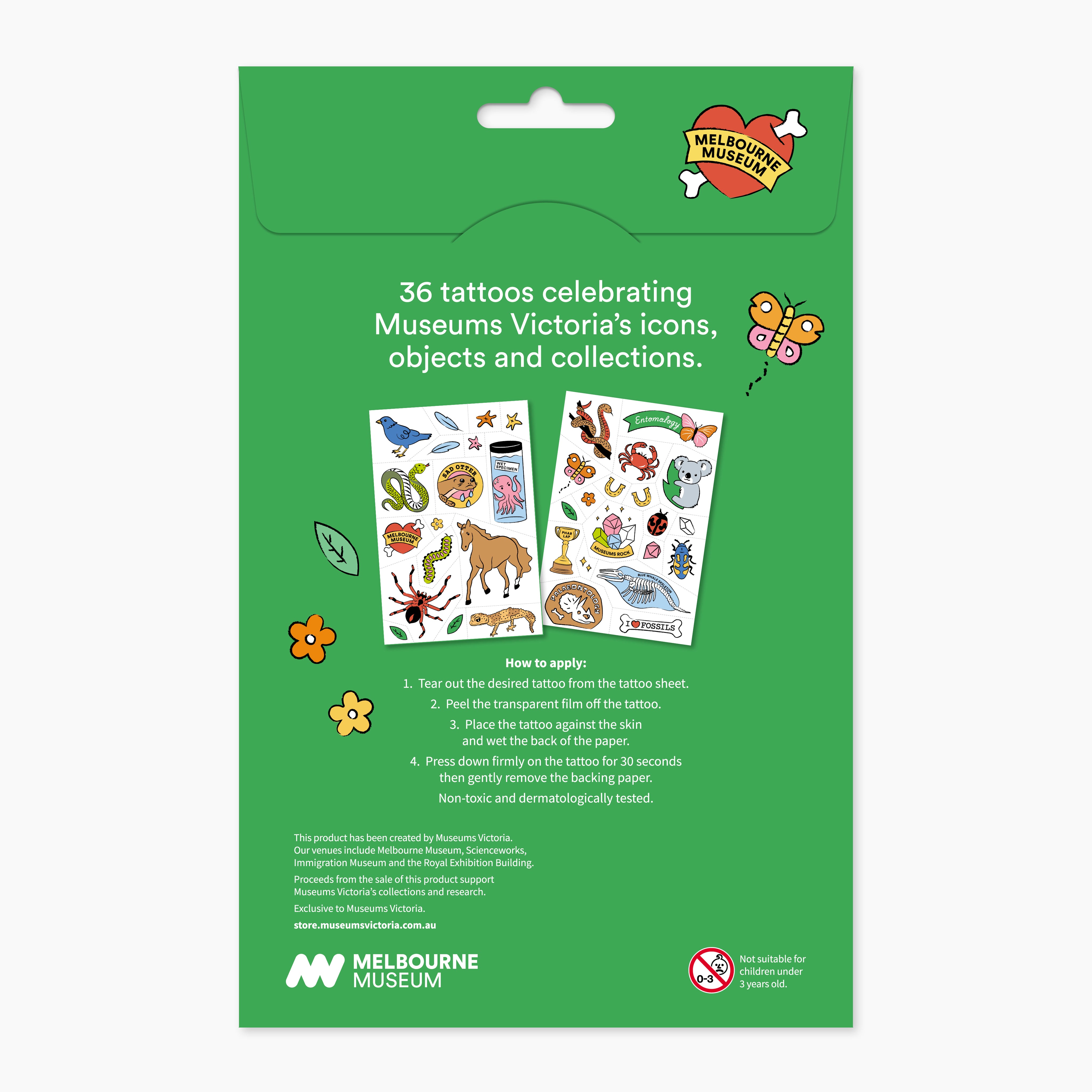 Museum Icons & Objects Temporary Tattoos