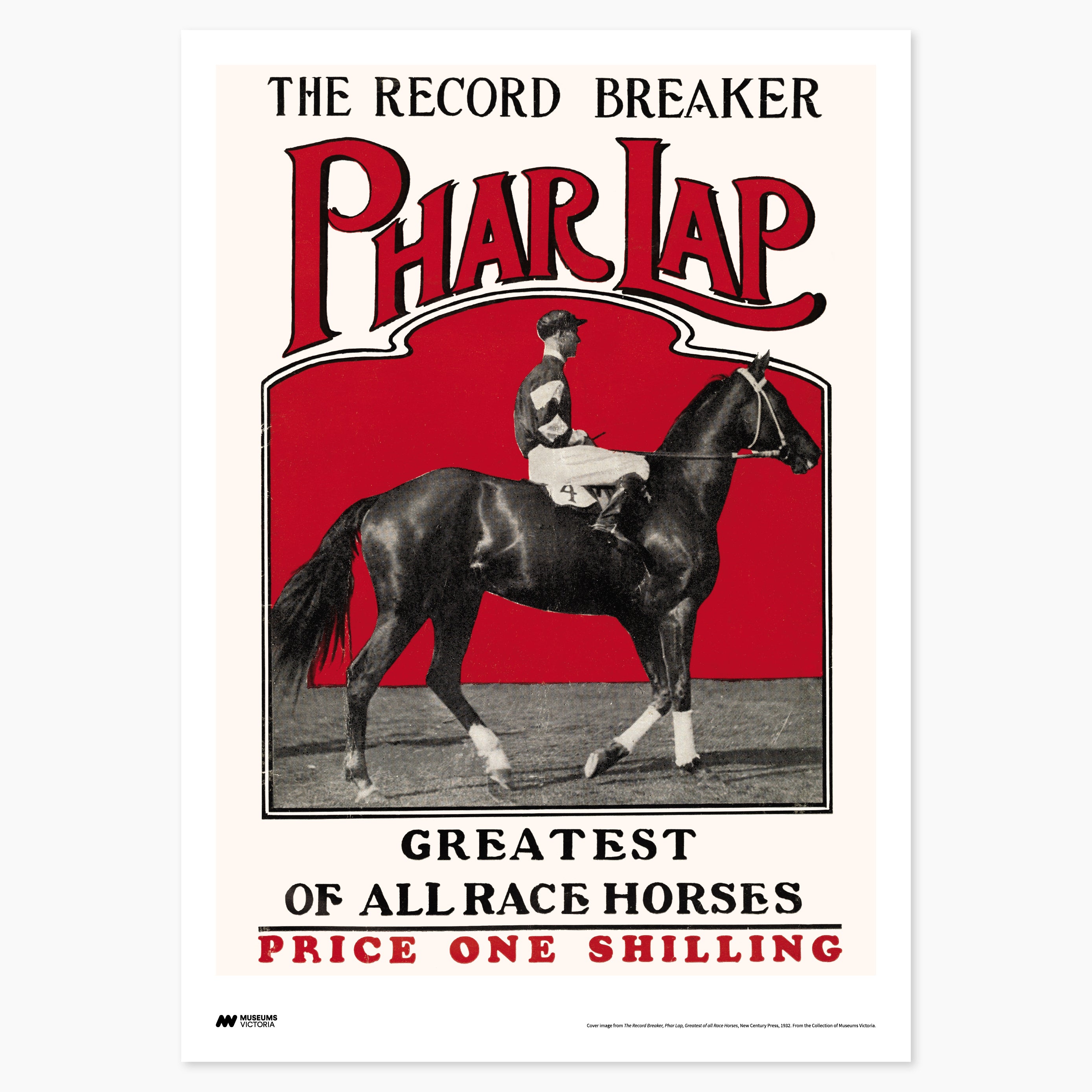 The Record Breaker Phar Lap Print - A2