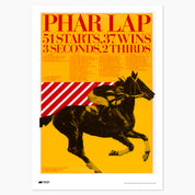 37 Wins Phar Lap Print - A2
