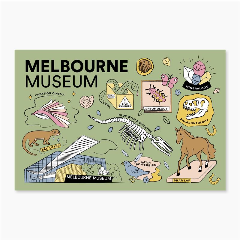 Museum Icons Postcard