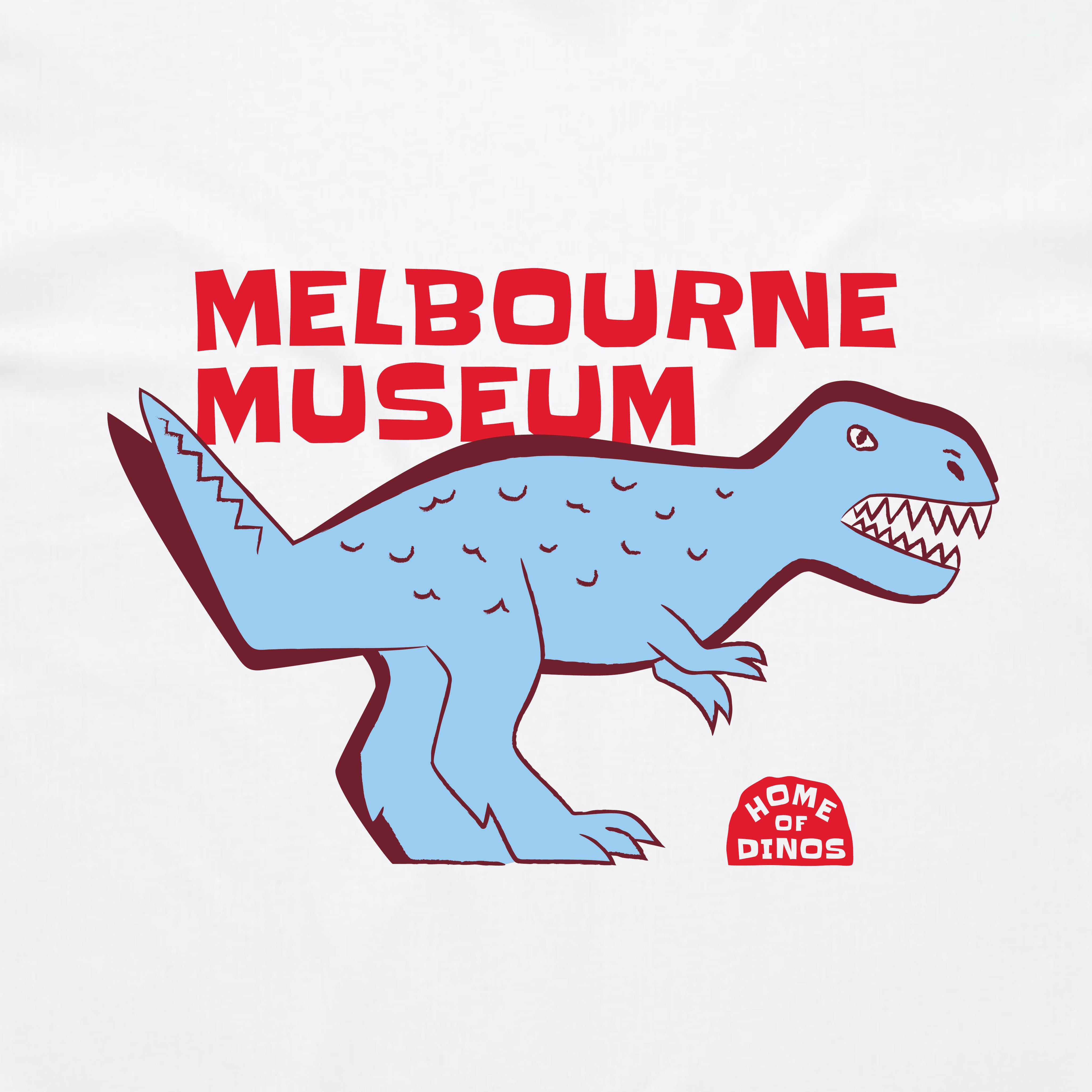 Home of Dinos White T. Rex Tee