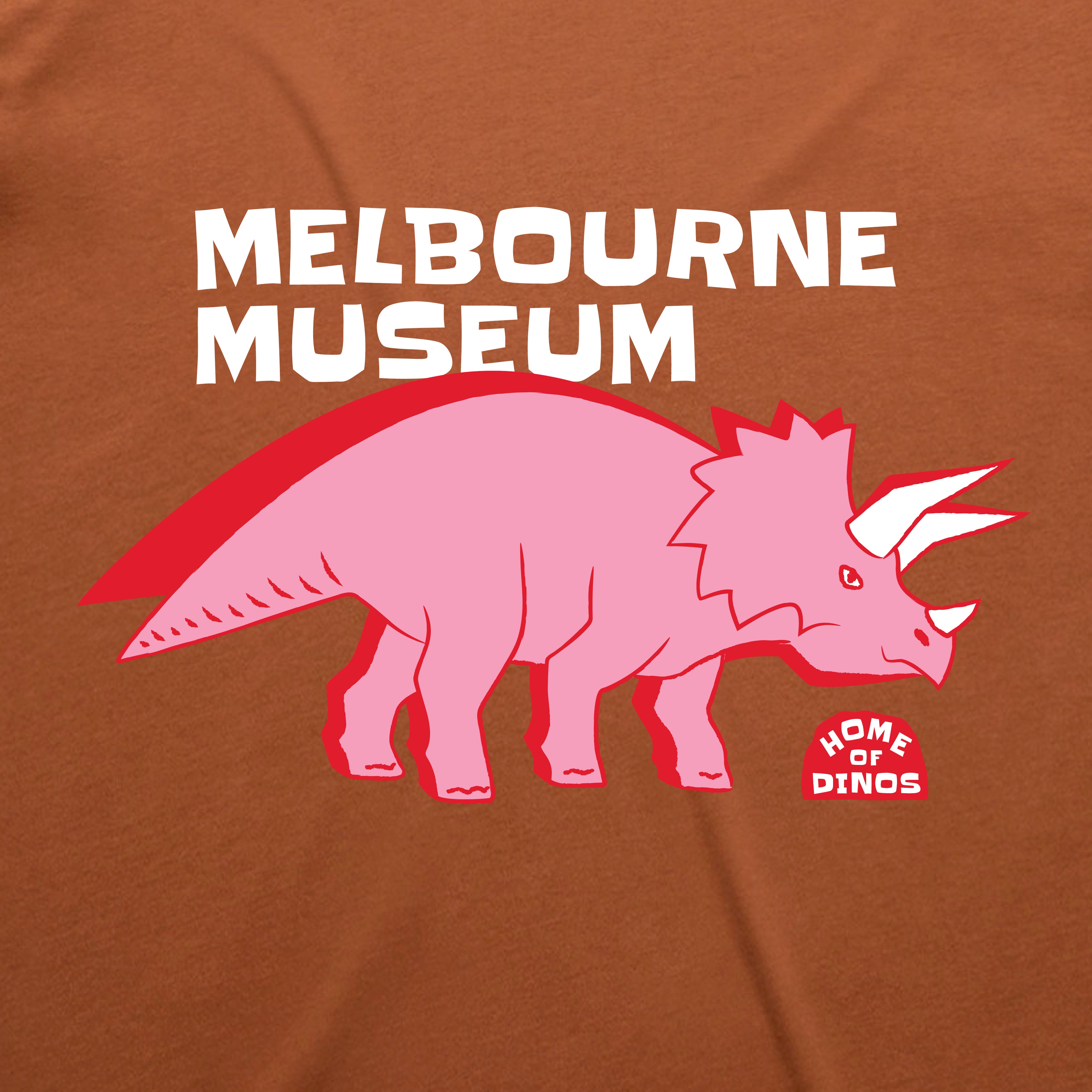 Home of Dinos Brown Triceratops Tee
