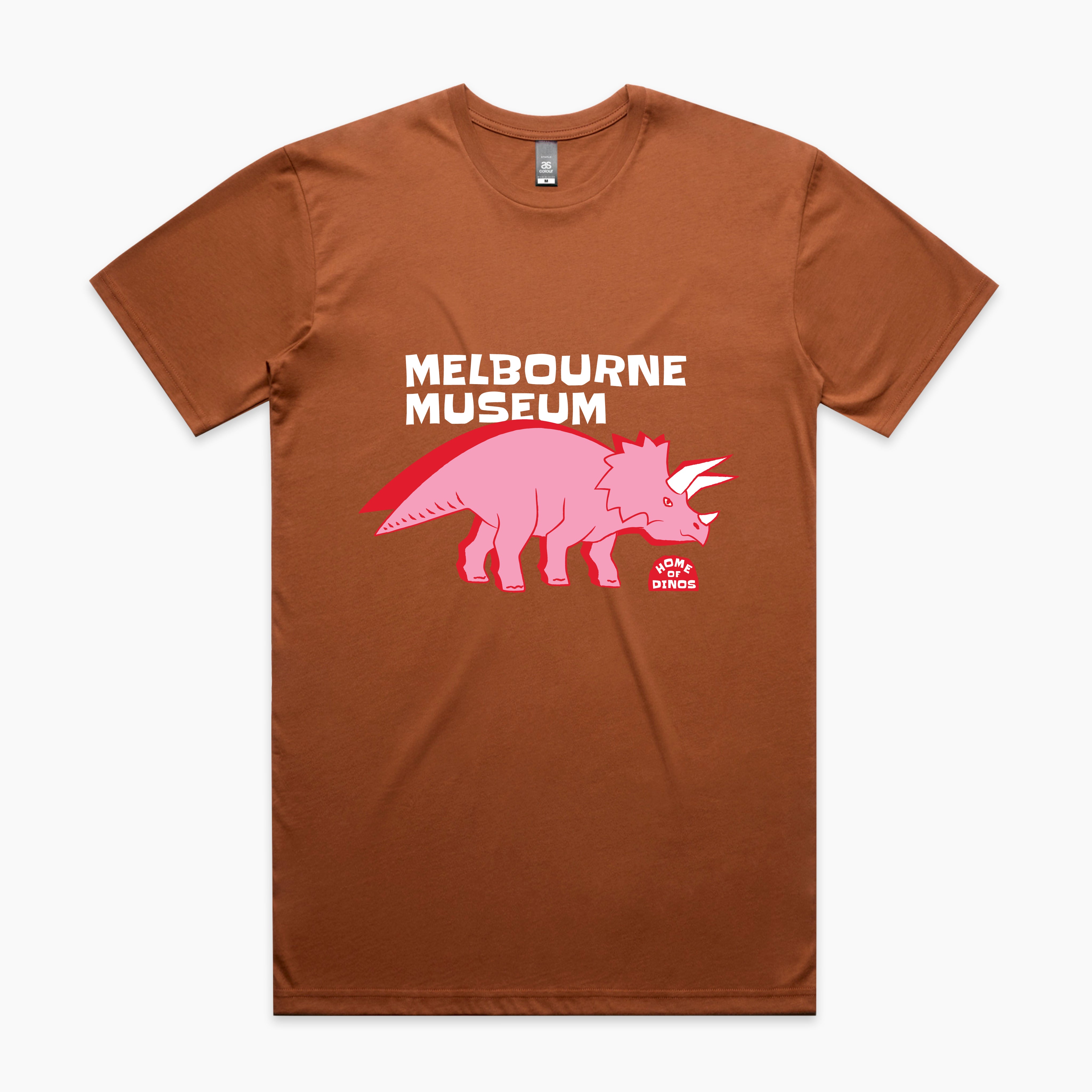 Home of Dinos Brown Triceratops Tee