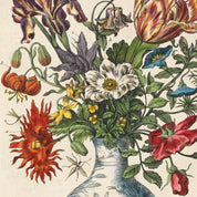 Flowers in Vase with Insects Print - A2
