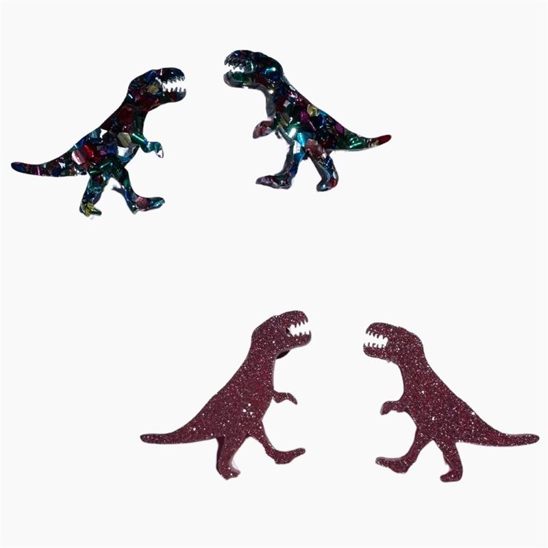 T-Rex Glitter Stud Earrings