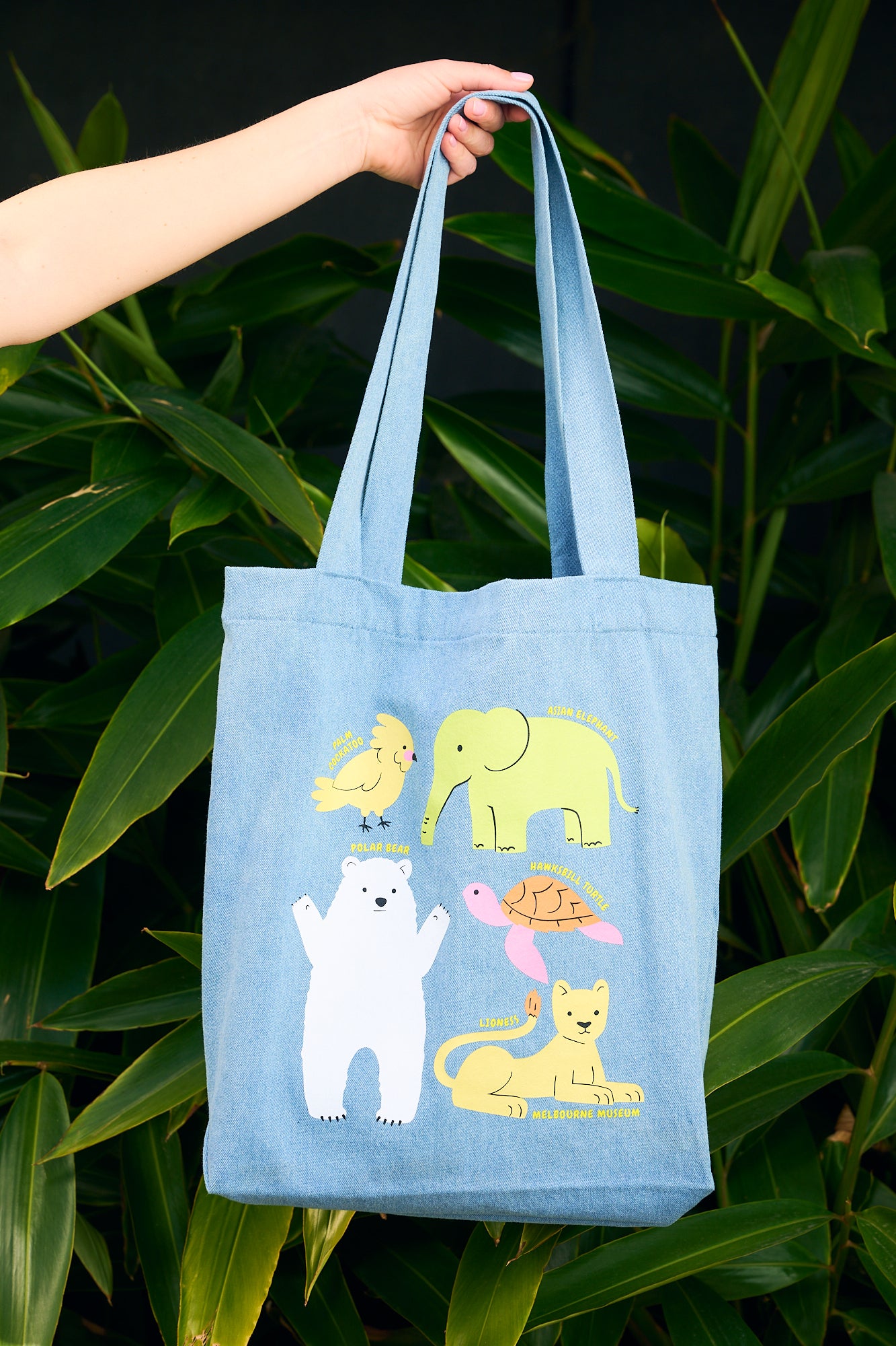 Animal Friends Denim Tote Bag