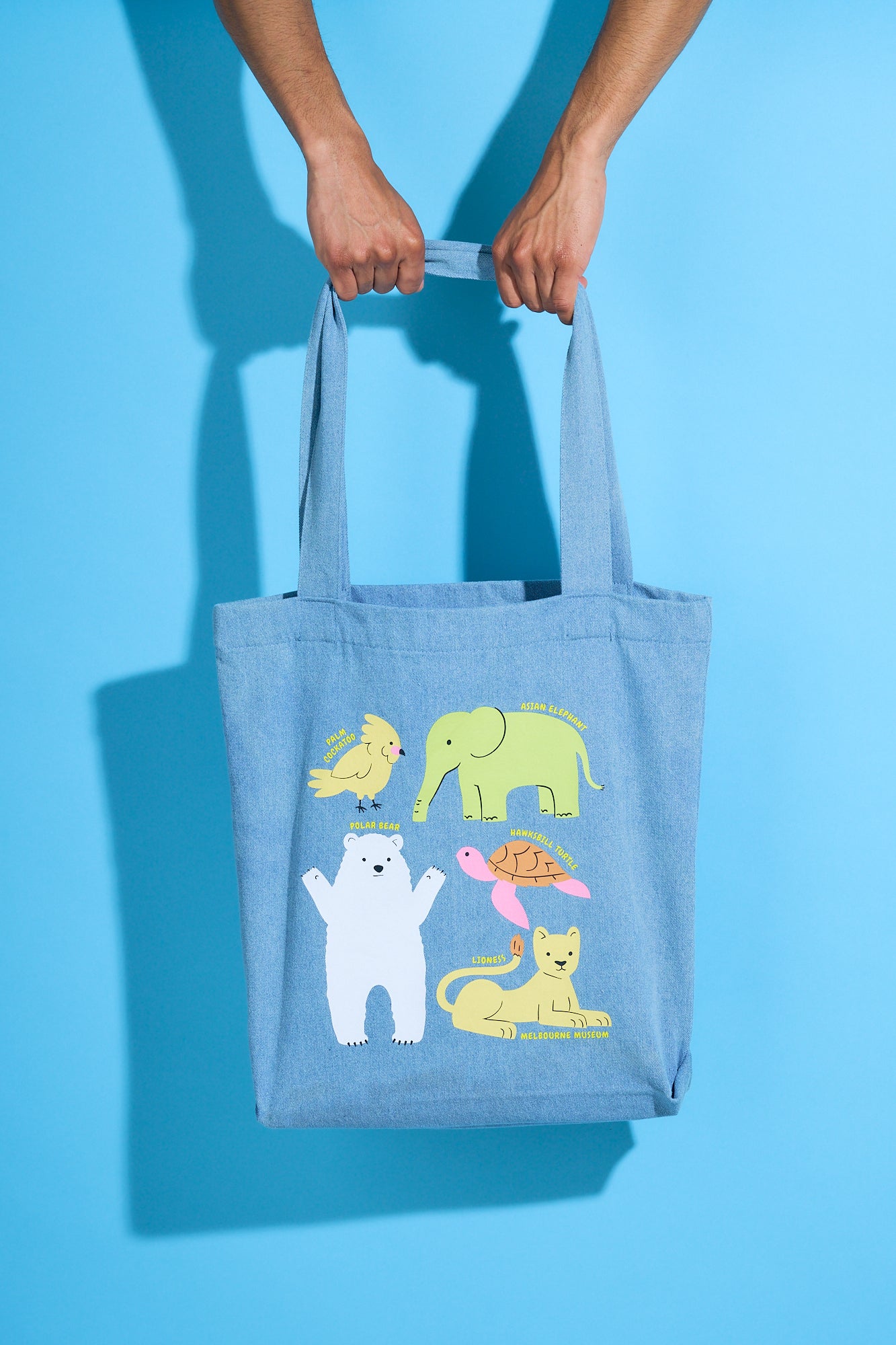 Animal Friends Denim Tote Bag