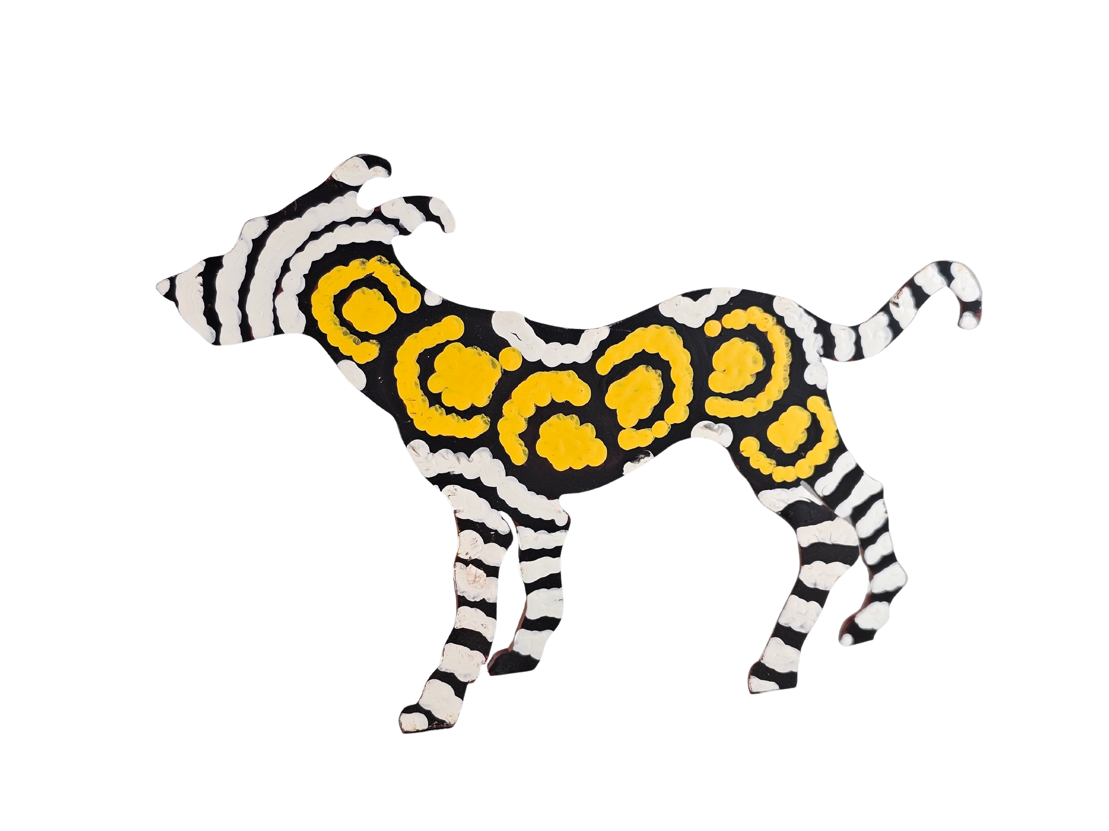 Small Painted Metal Dogs
