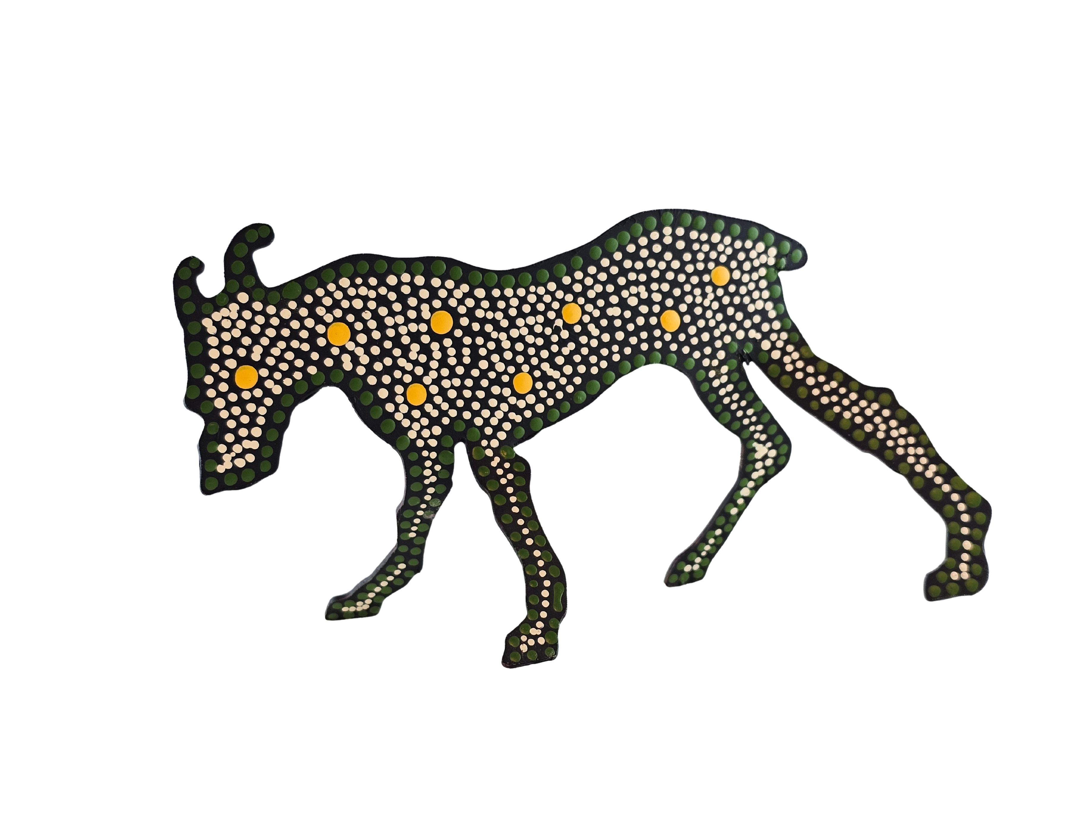 Small Painted Metal Dogs
