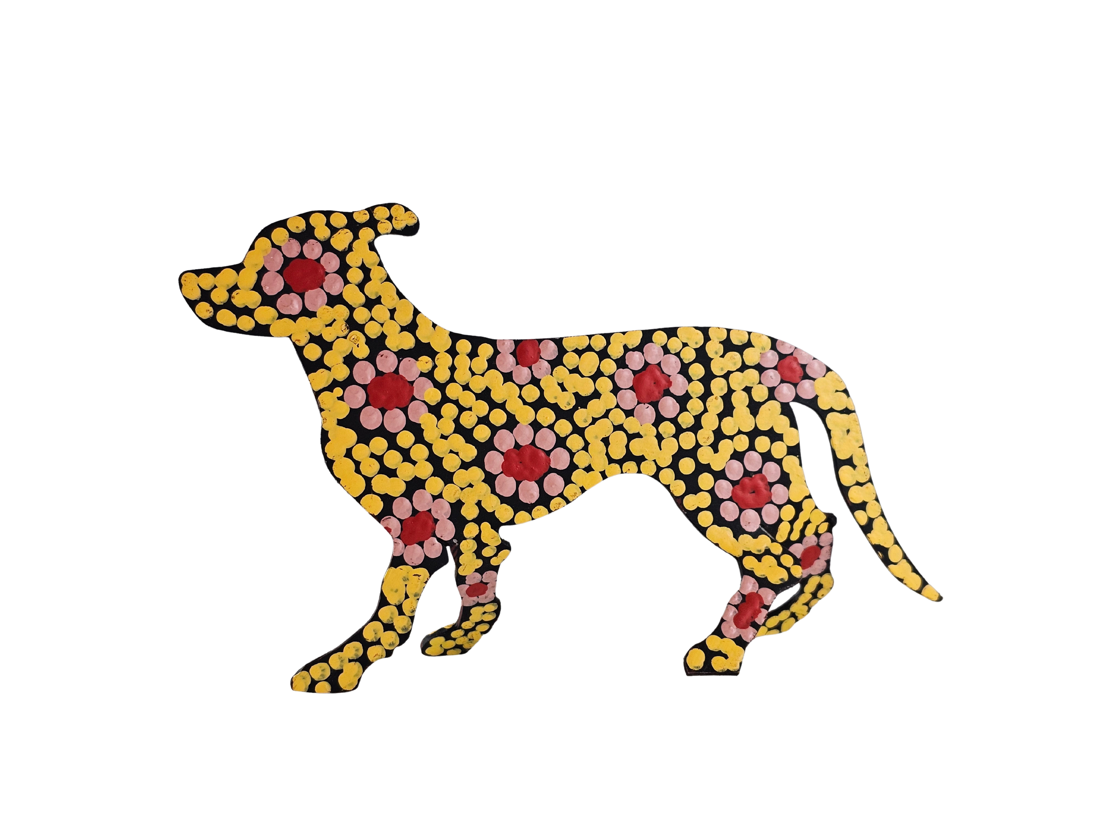 Small Painted Metal Dogs