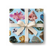 Blue Minerals & Gems Gift Wrap