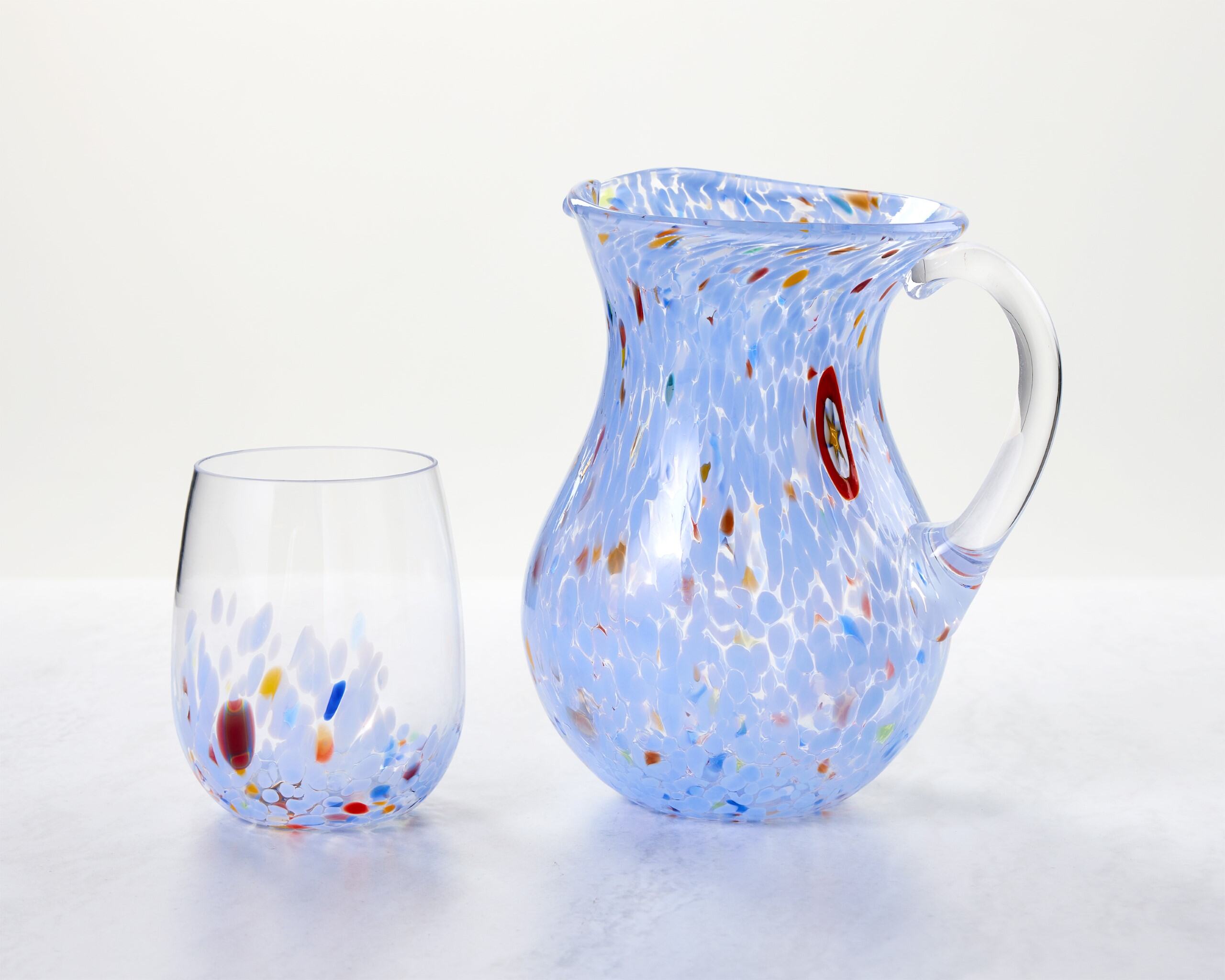 Periwinkle Blue Murano Glass Go.To Jug