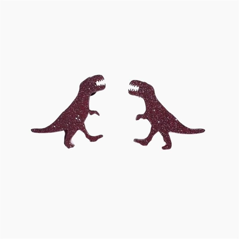 T-Rex Glitter Stud Earrings