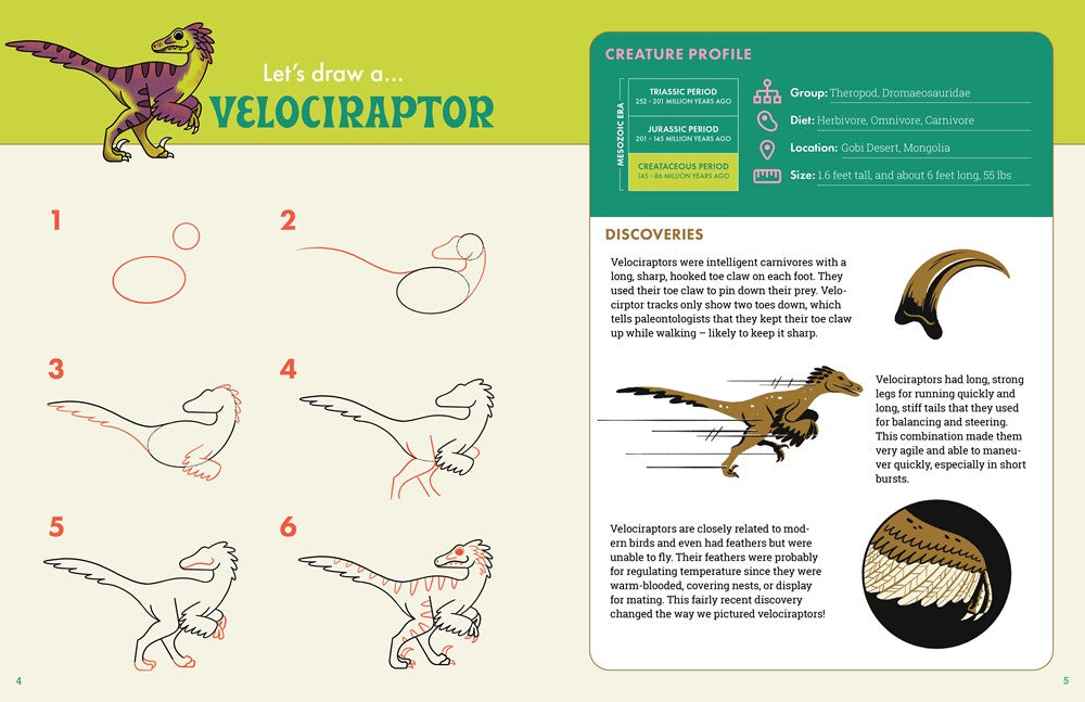 The Dinosaur Explorer's Drawing Guide For Kids