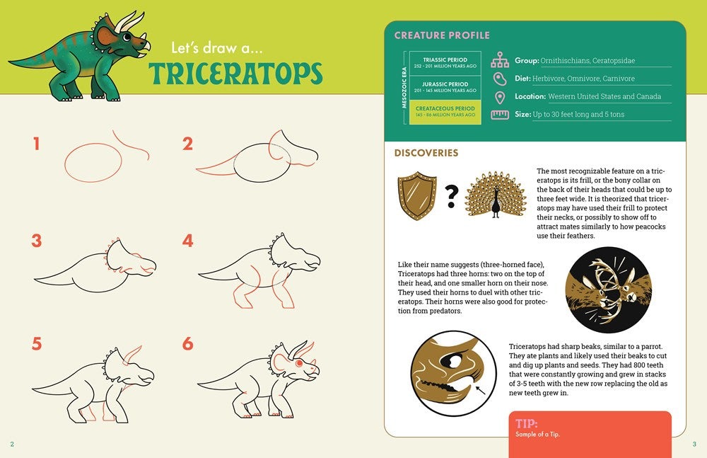 The Dinosaur Explorer's Drawing Guide For Kids