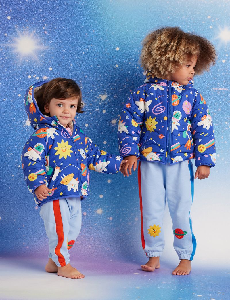 Dinos in Space Puffer Jacket