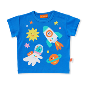 Dinos in Space Blue Tee