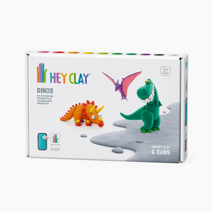 Hey Clay Dino Sculpting Set (6 Cans)