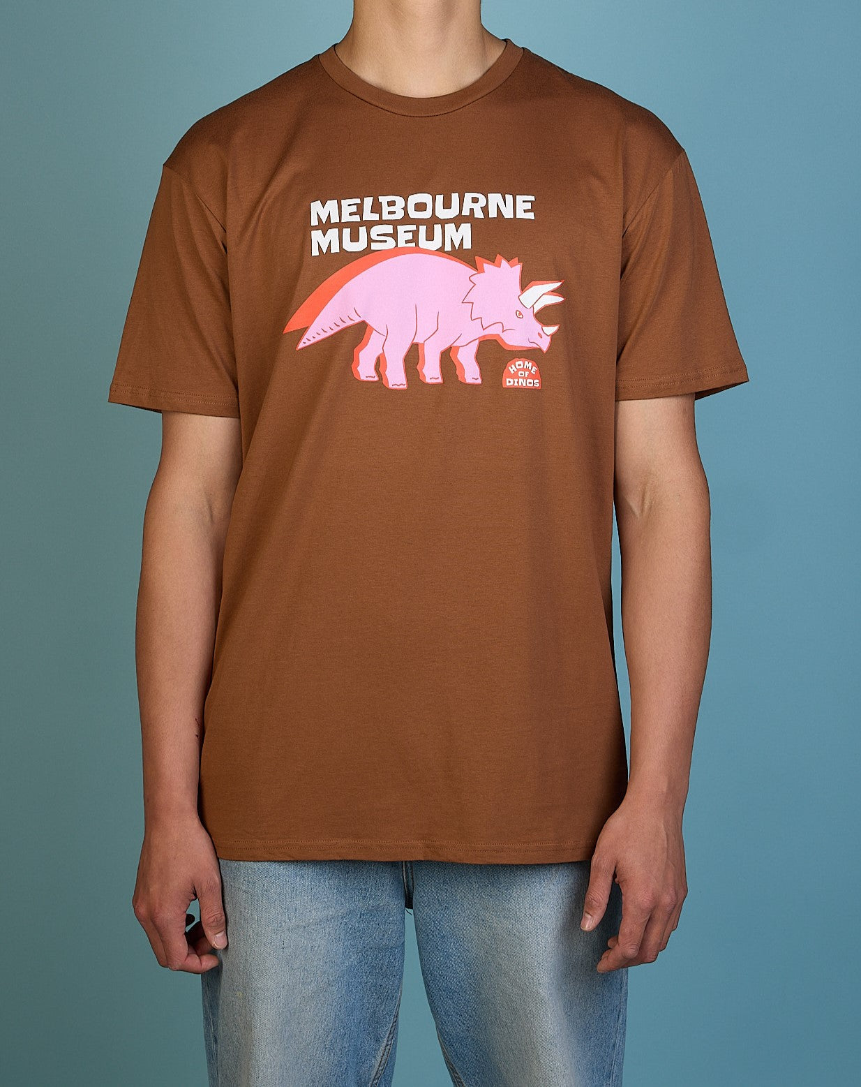 Home of Dinos Brown Triceratops Tee