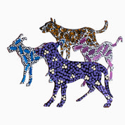 Small Painted Metal Dogs