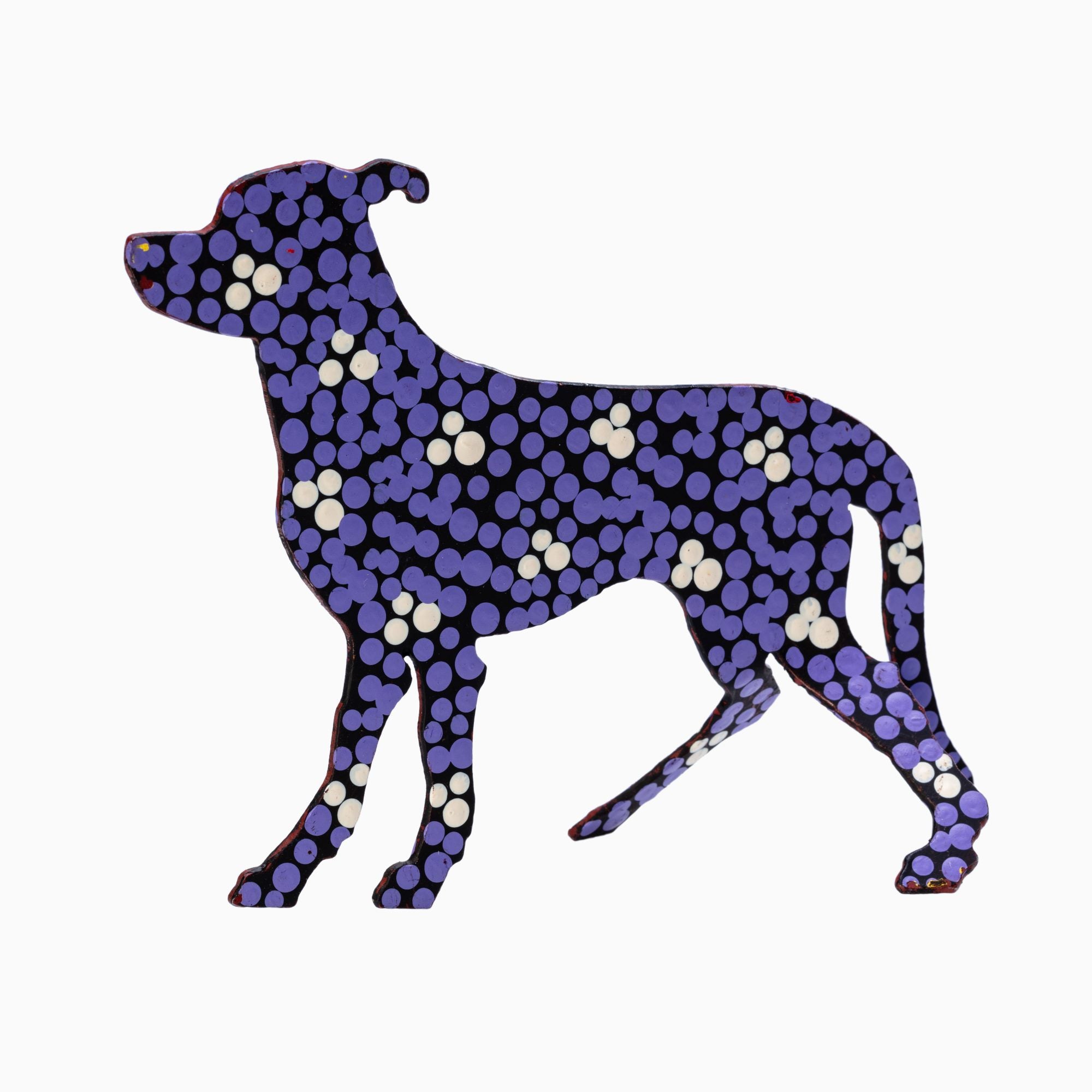 Small Painted Metal Dogs