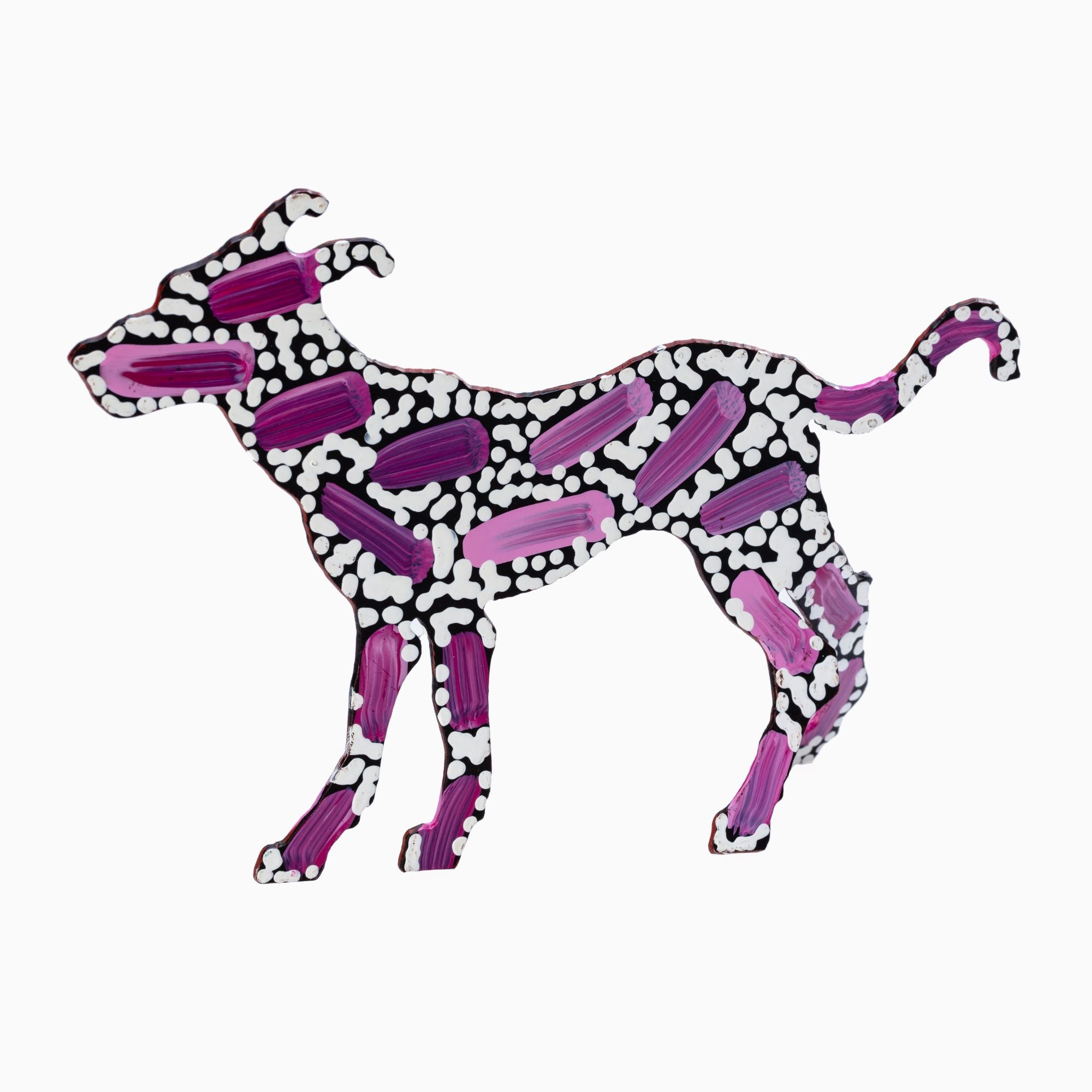 Small Painted Metal Dogs