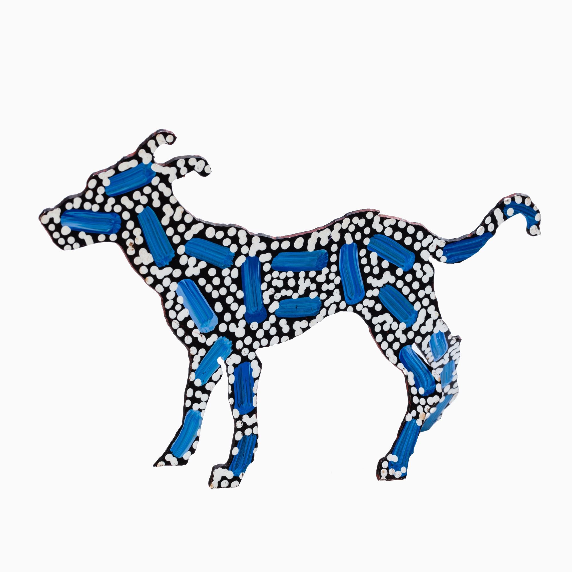 Small Painted Metal Dogs