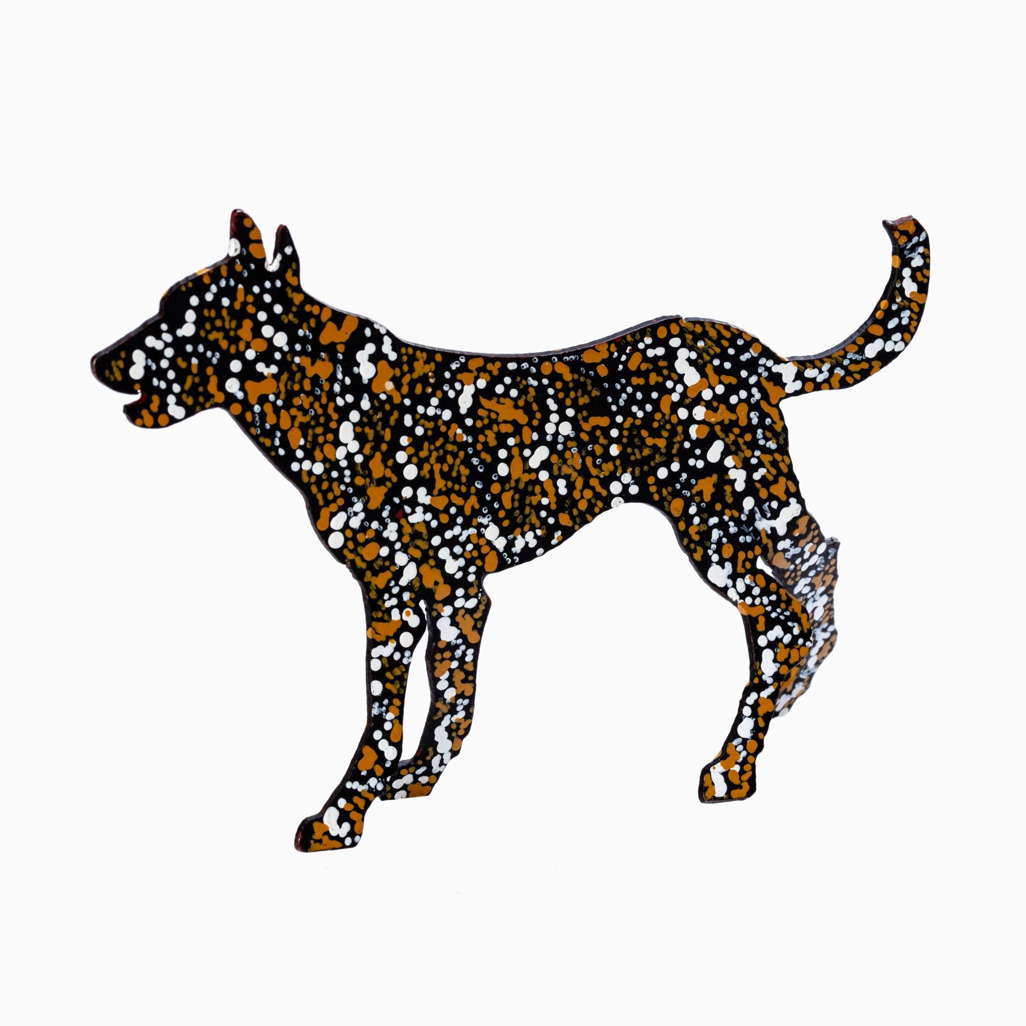 Small Painted Metal Dogs