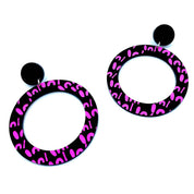 'Woman' Hoop Earrings