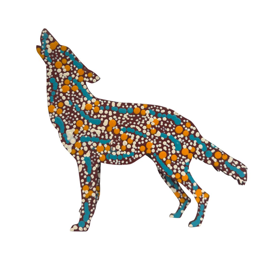 Small Painted Metal Dogs