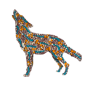 Small Painted Metal Dogs